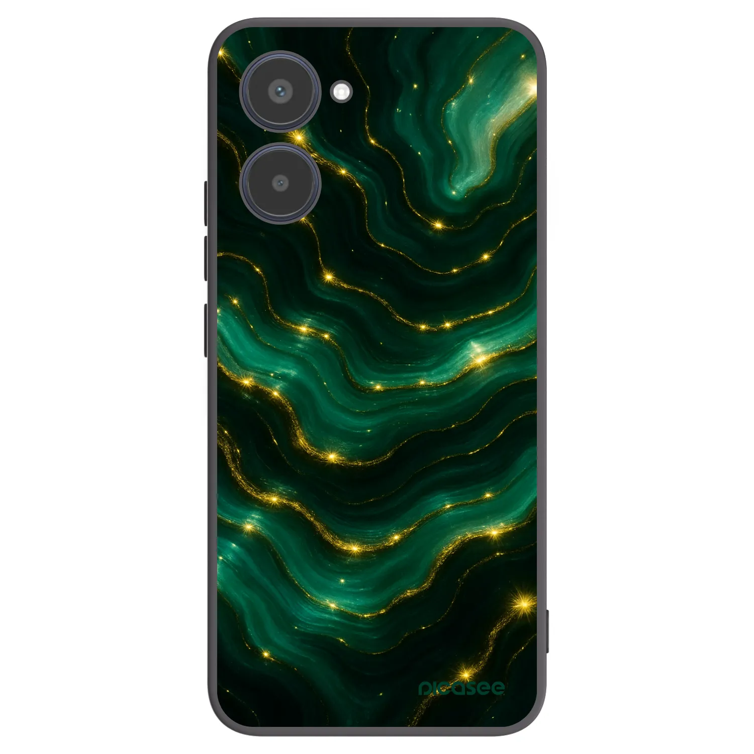 Picasee Μαύρη θήκη σιλικόνης για Realme 10 4G - Emerald
