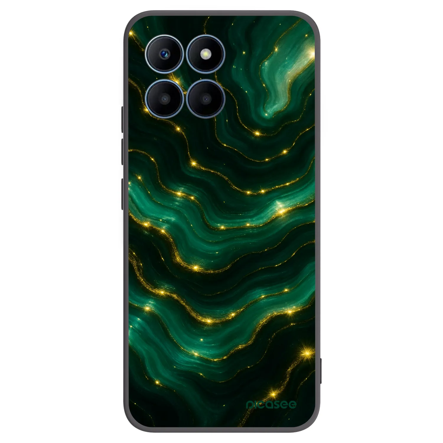 Picasee Μαύρη θήκη σιλικόνης για Honor 70 Lite - Emerald