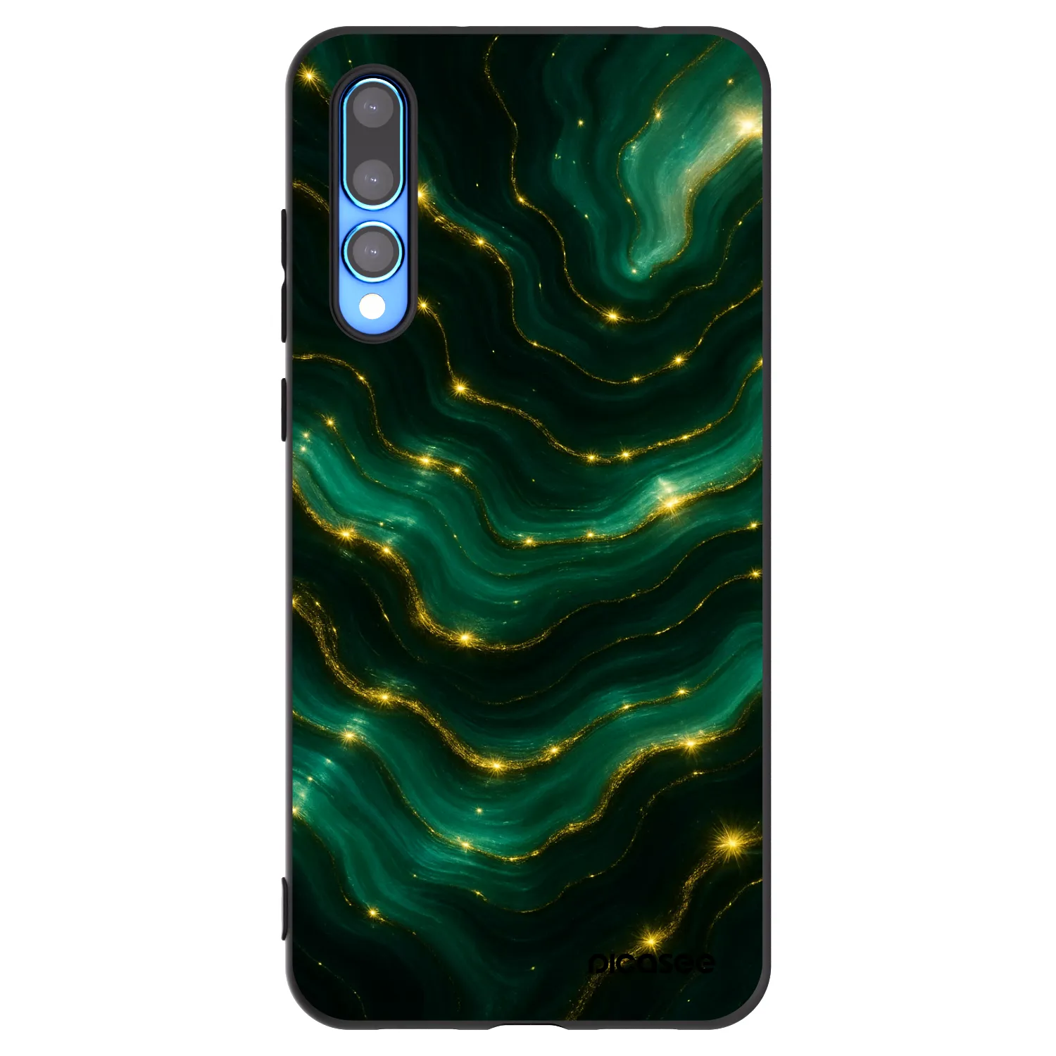 Picasee Μαύρη θήκη σιλικόνης για Huawei P20 Pro - Emerald