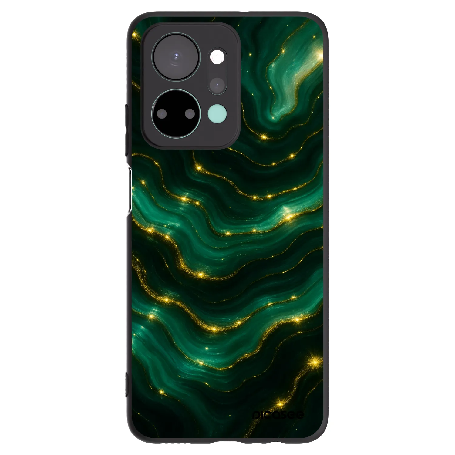 Picasee Μαύρη θήκη σιλικόνης για Honor X7a - Emerald