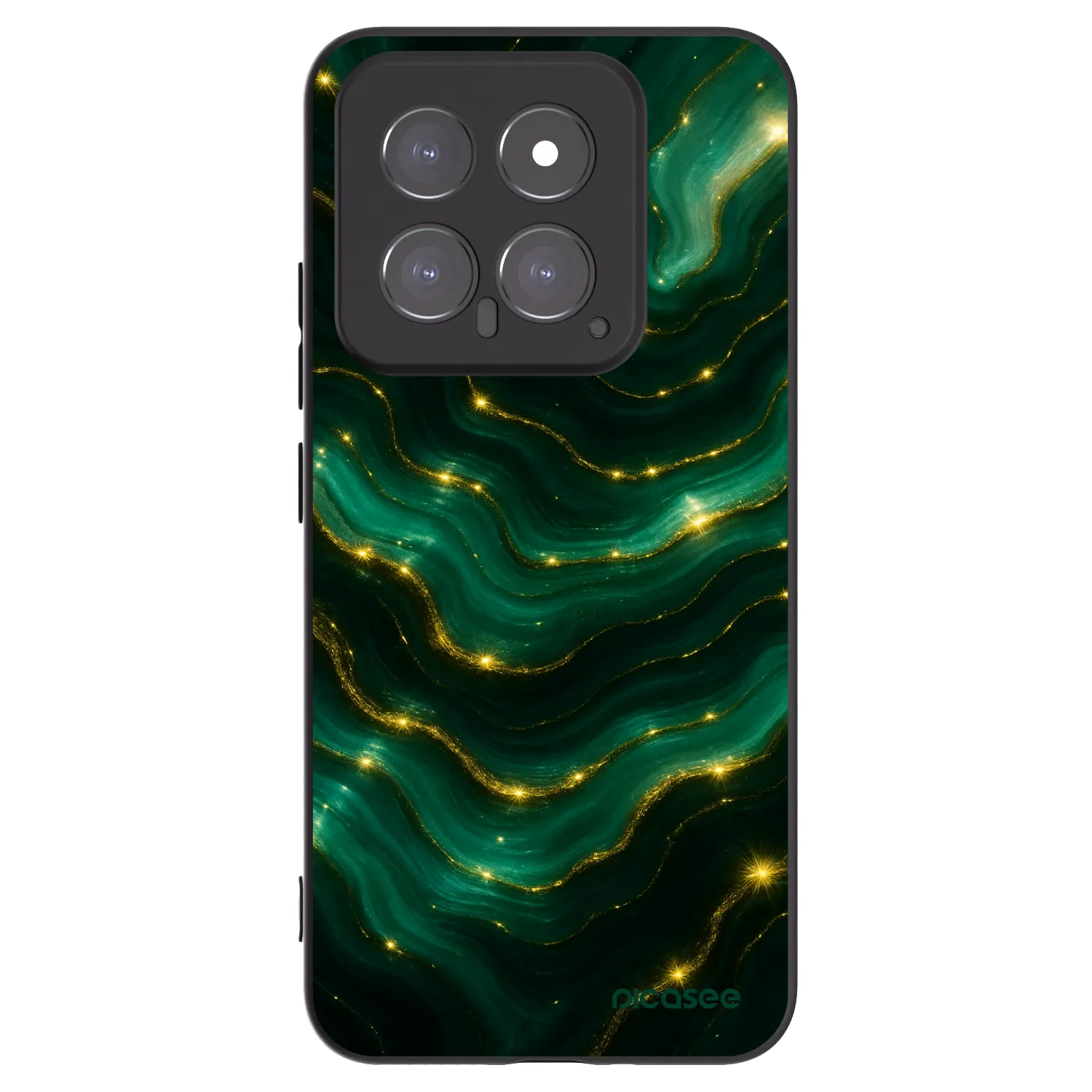 Picasee Μαύρη θήκη σιλικόνης για Xiaomi 14 - Emerald