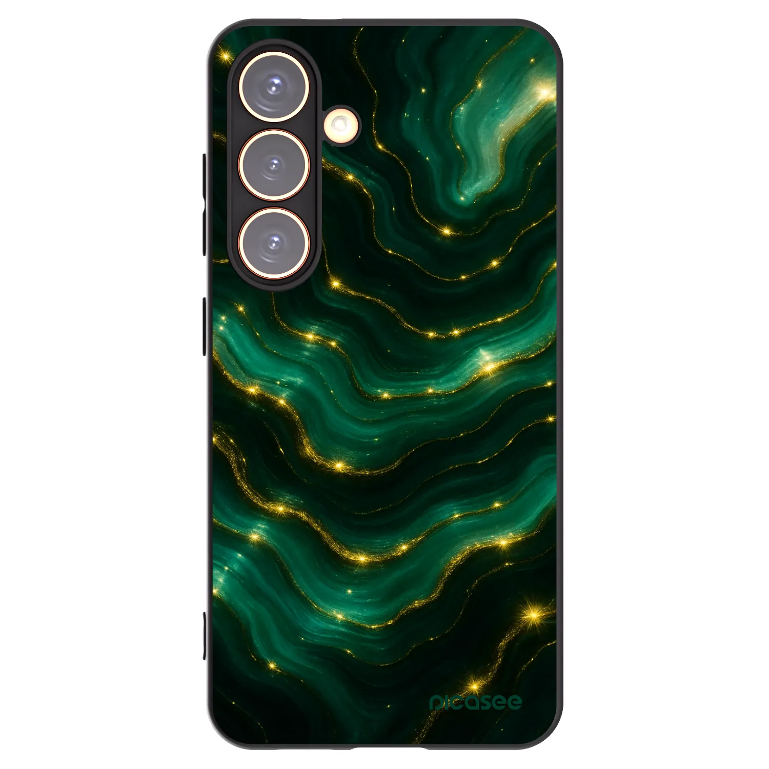 Picasee Μαύρη θήκη σιλικόνης για Samsung Galaxy S24 S921B 5G - Emerald