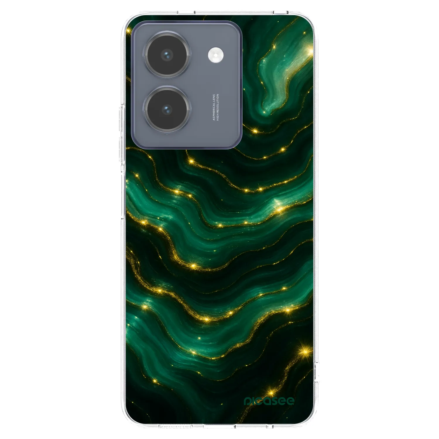 Picasee διαφανής θήκη σιλικόνης Vivo Y36 4G - Emerald