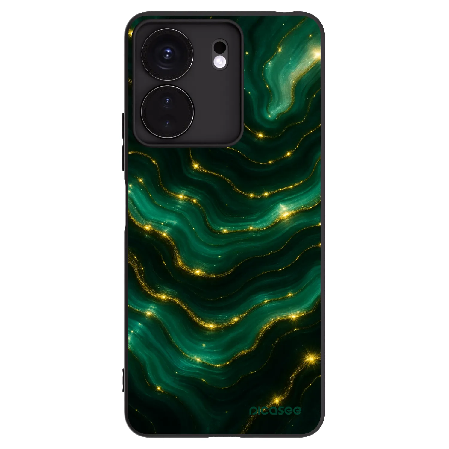 Picasee Μαύρη θήκη σιλικόνης για Xiaomi Redmi 13C 4G - Emerald