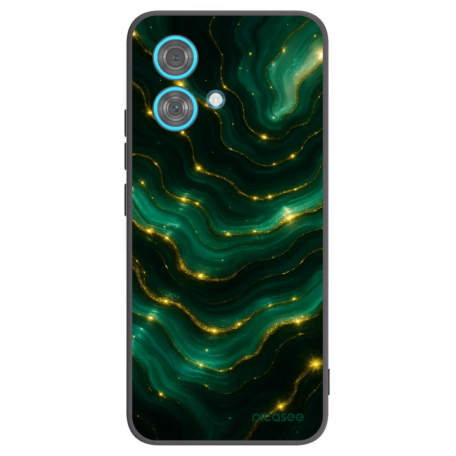 Picasee Μαύρη θήκη σιλικόνης για Motorola Edge 40 Neo - Emerald