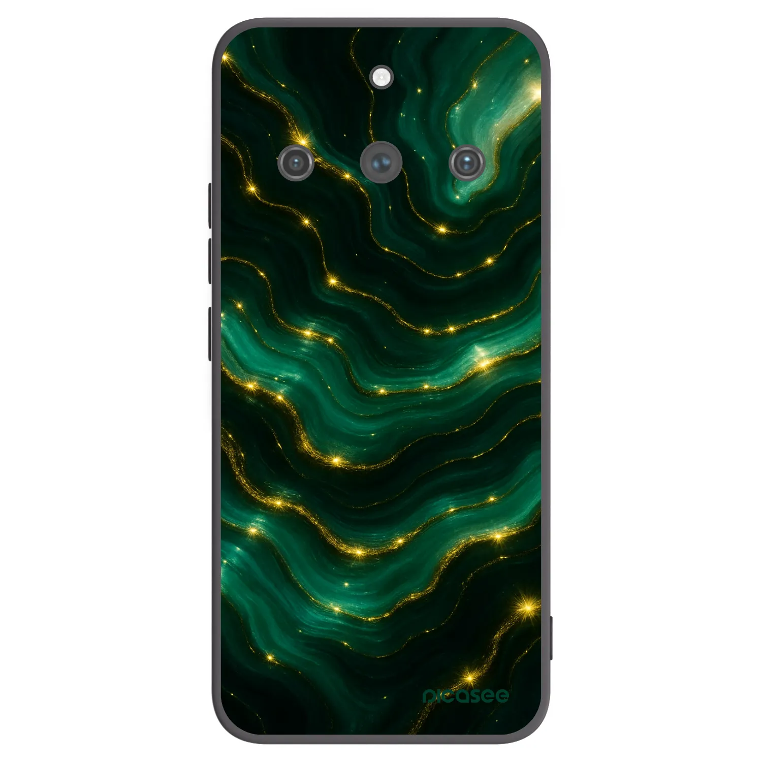 Picasee Μαύρη θήκη σιλικόνης για Realme 11 Pro+ - Emerald