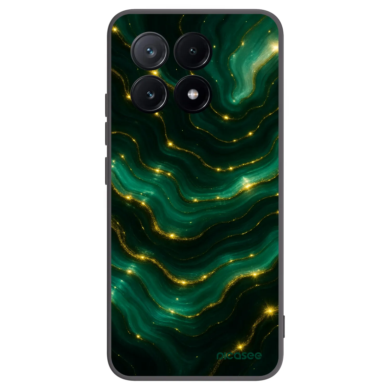 Picasee Μαύρη θήκη σιλικόνης για Xiaomi Poco X6 Pro - Emerald
