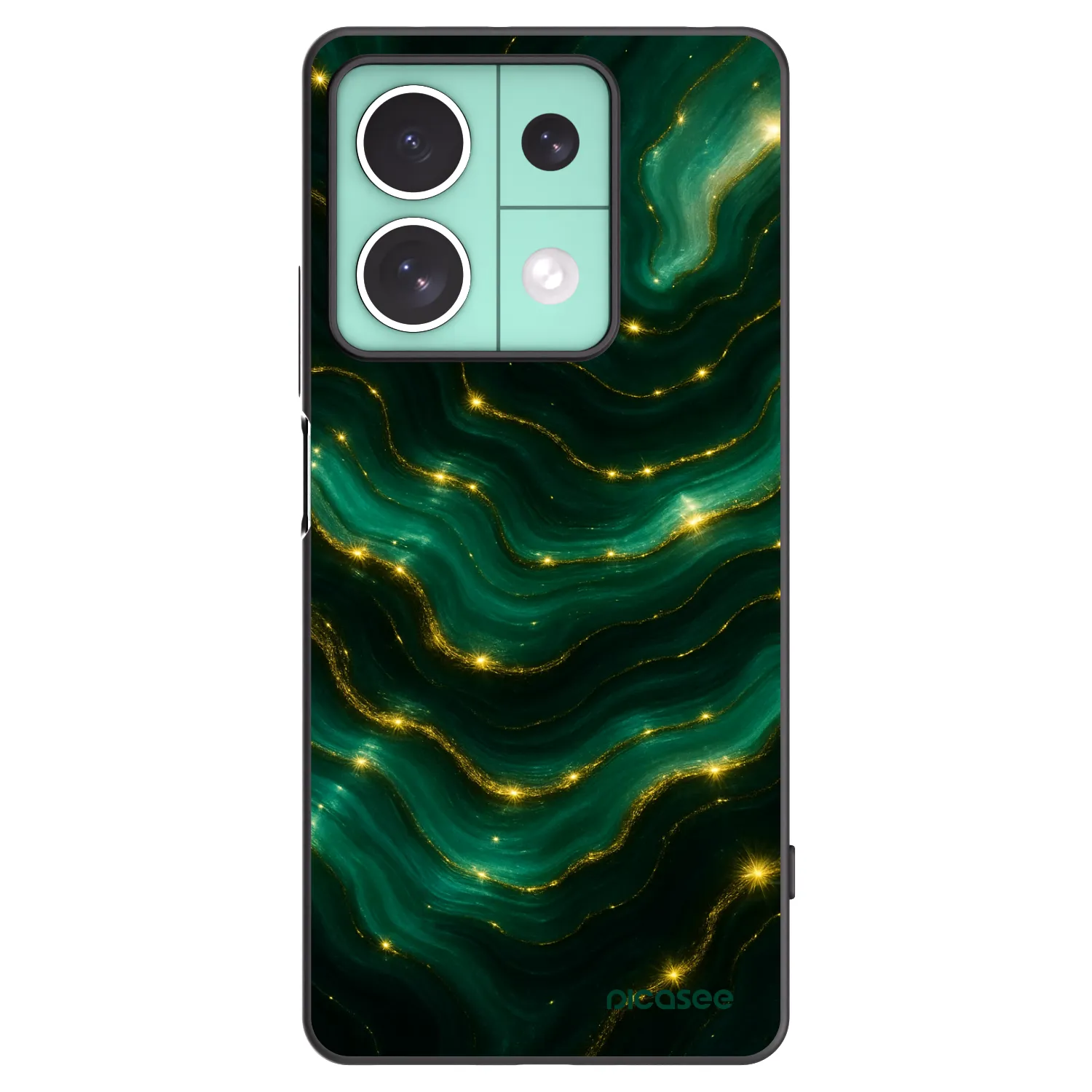 Picasee Μαύρη θήκη σιλικόνης για Xiaomi Redmi Note 13 5G - Emerald