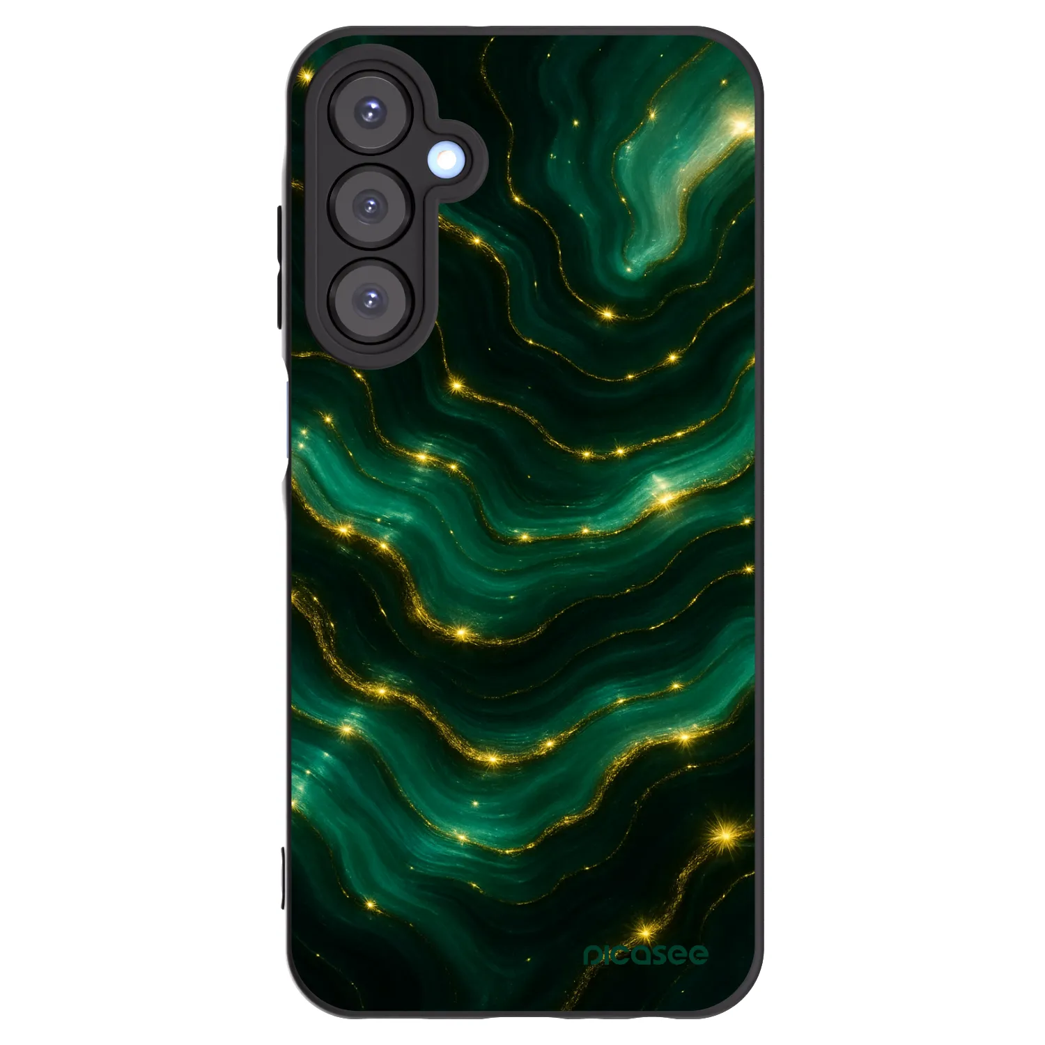 Picasee Μαύρη θήκη σιλικόνης για Samsung Galaxy A25 A256B 5G - Emerald