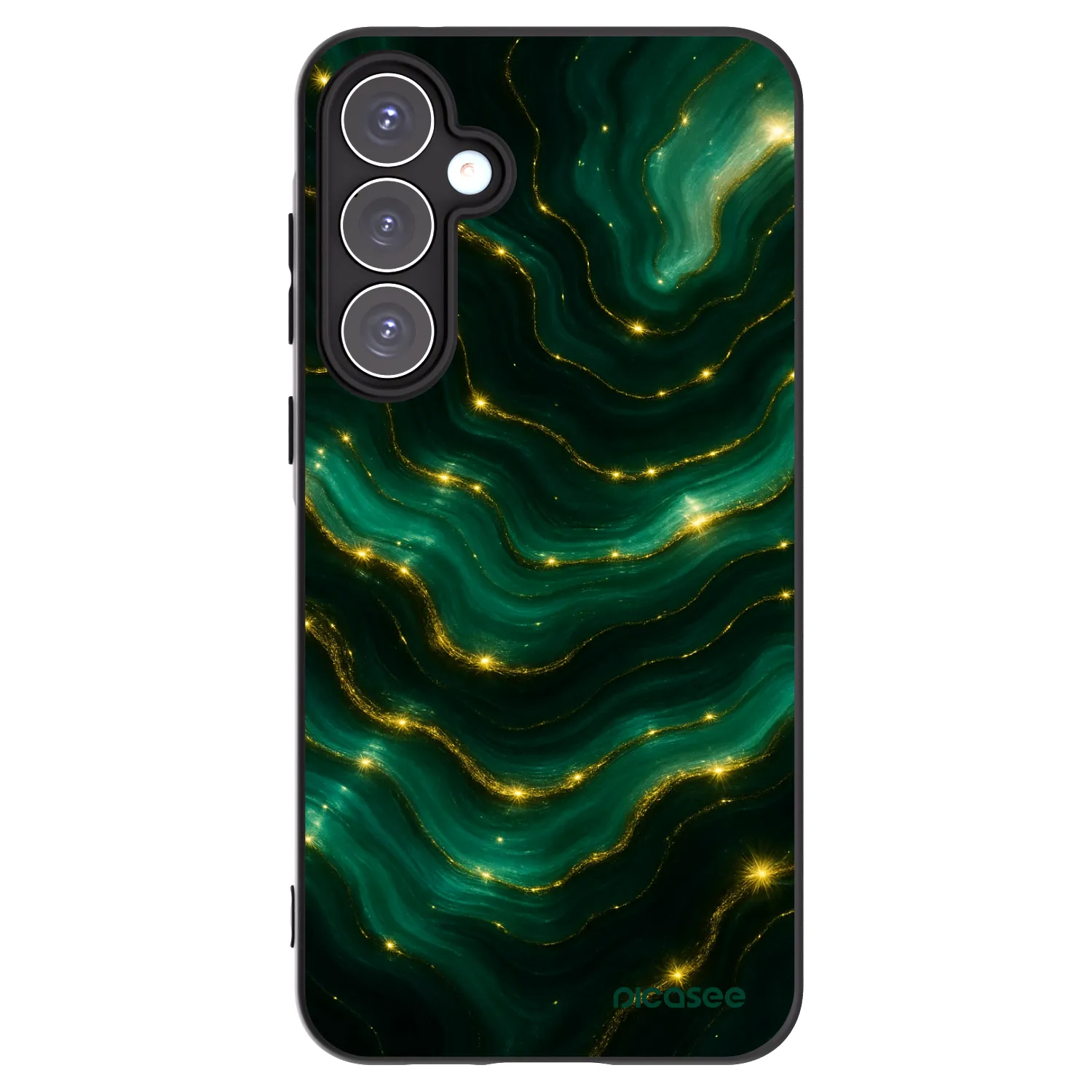 Picasee Μαύρη θήκη σιλικόνης για Samsung Galaxy A55 5G A556B - Emerald