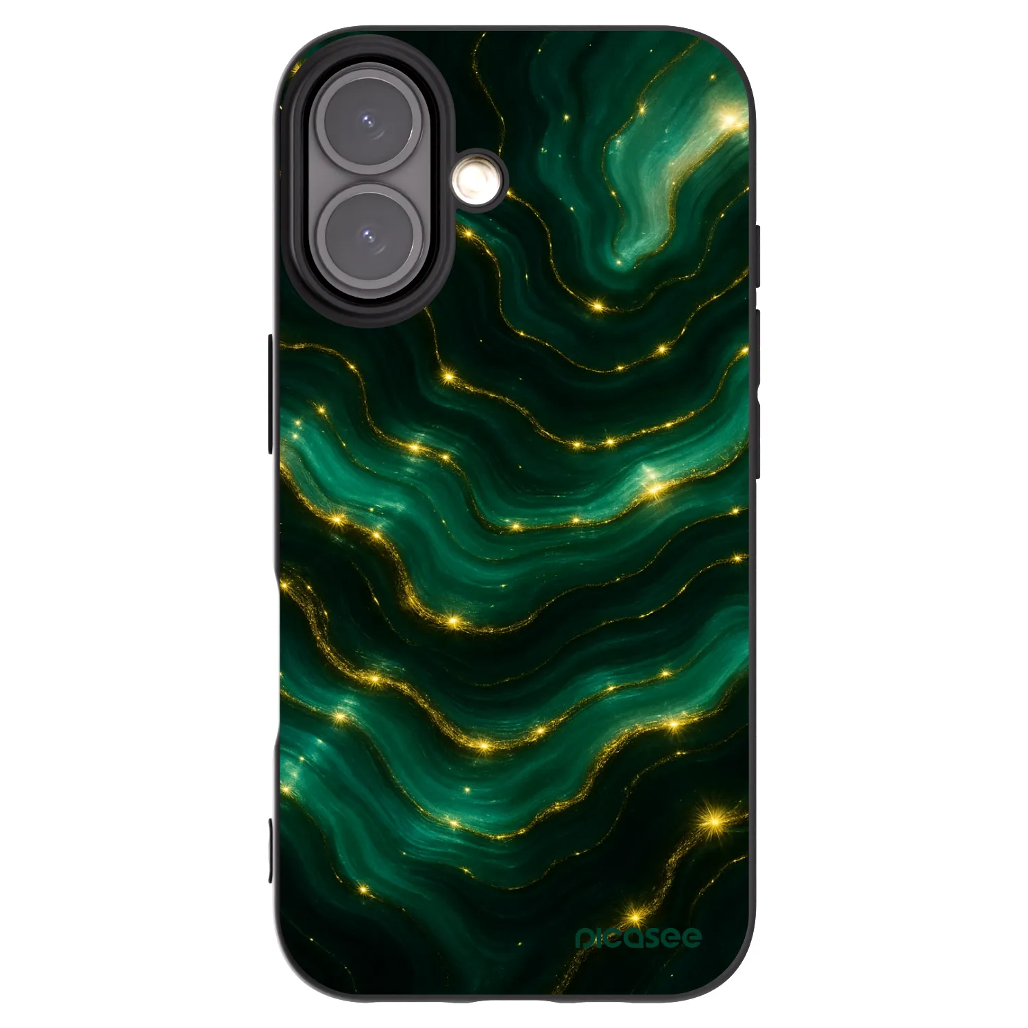 Picasee Μαύρη θήκη σιλικόνης για Apple iPhone 16 - Emerald
