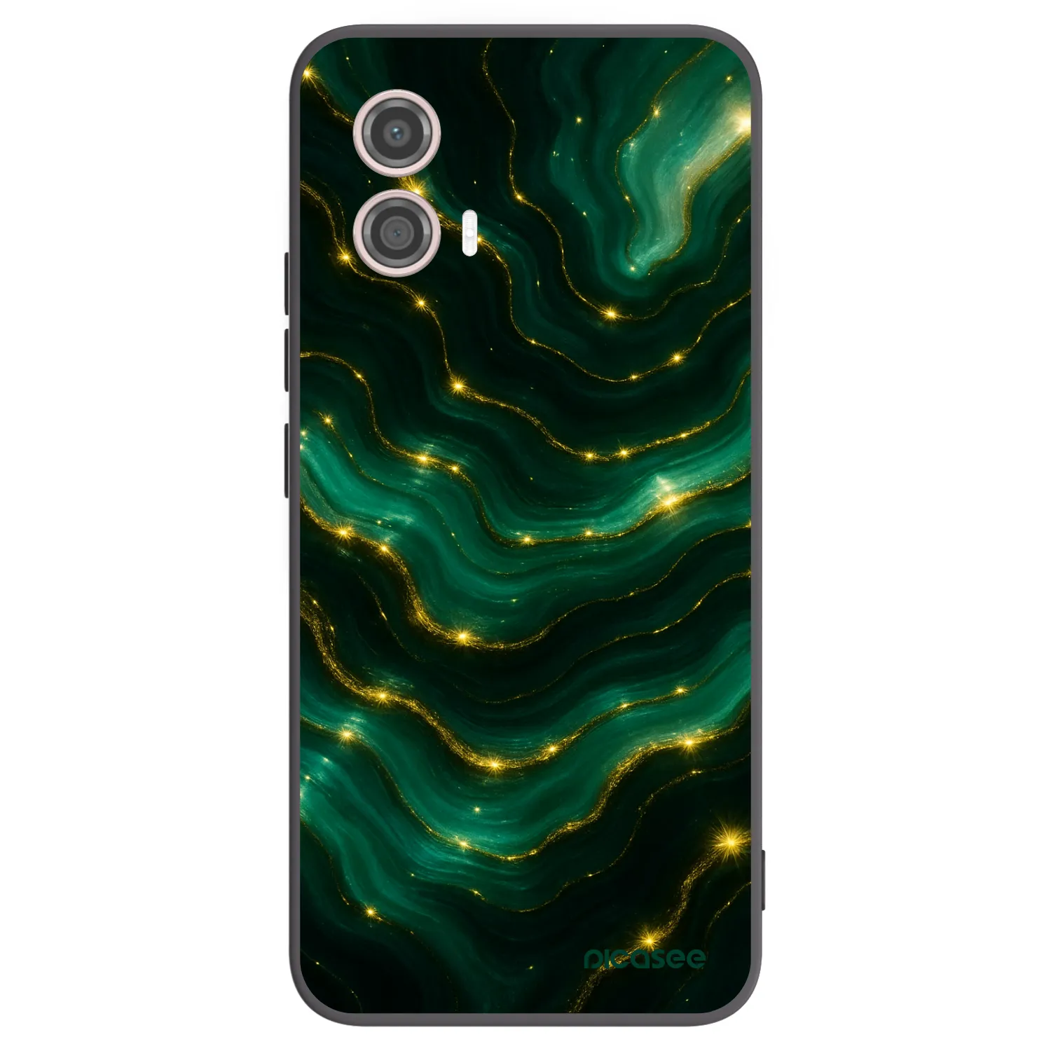 Picasee Μαύρη θήκη σιλικόνης για Motorola Moto G53 5G - Emerald