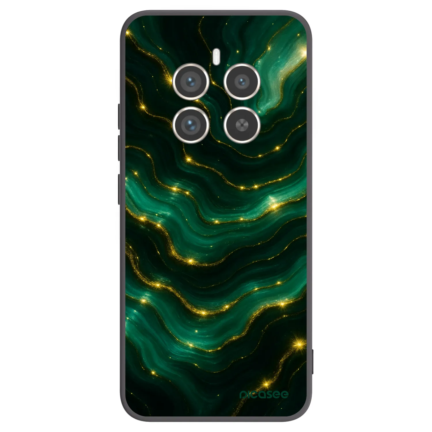 Picasee Μαύρη θήκη σιλικόνης για Realme 12 Pro 5G - Emerald