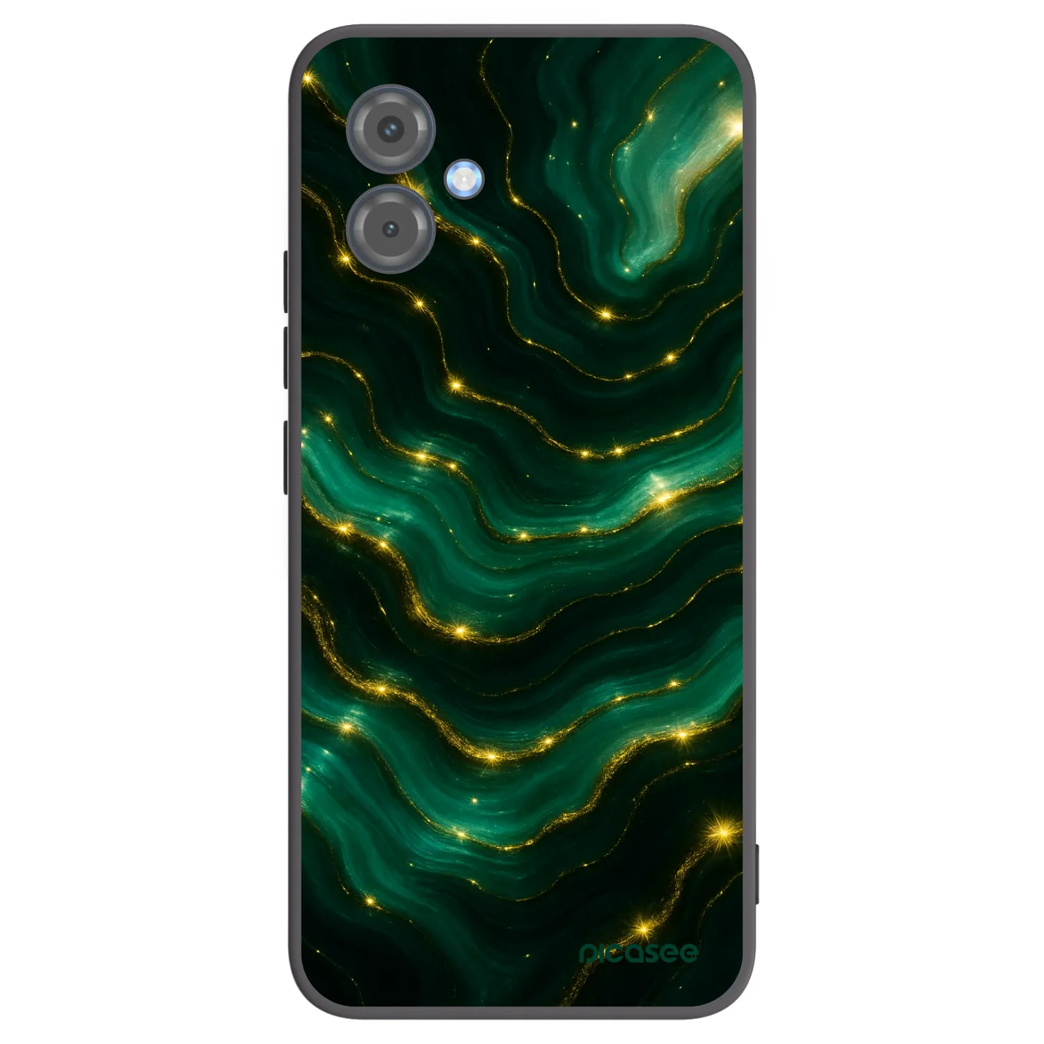Picasee Μαύρη θήκη σιλικόνης για Motorola Moto G14 - Emerald