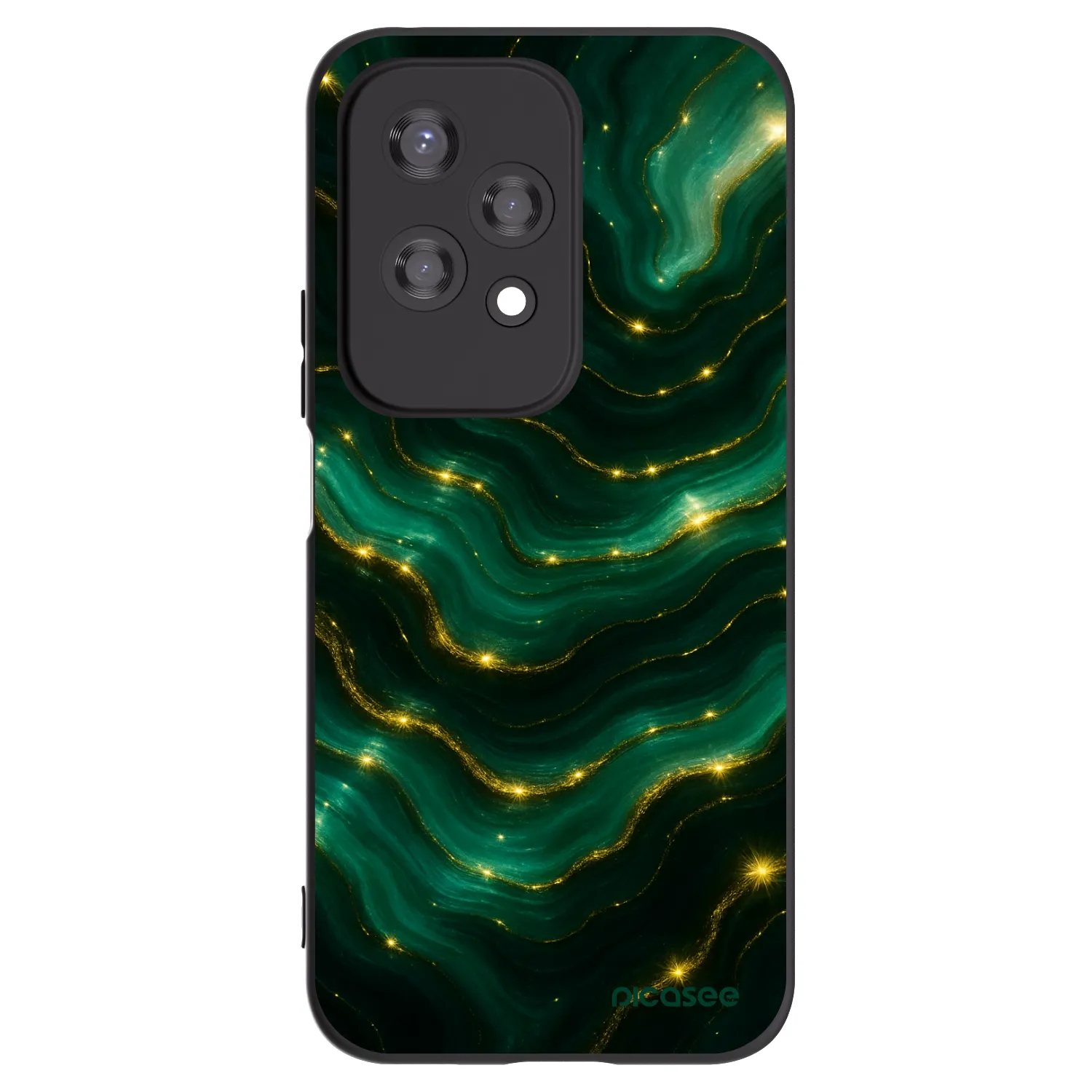 Picasee Μαύρη θήκη σιλικόνης για Honor 200 Lite - Emerald