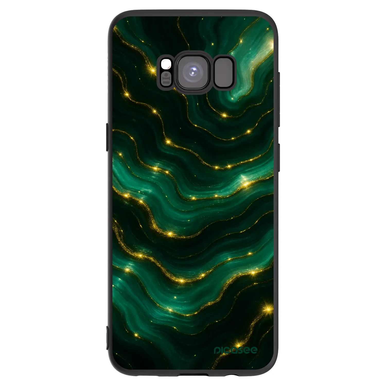 Picasee Μαύρη θήκη σιλικόνης για Samsung Galaxy S8 G950F - Emerald