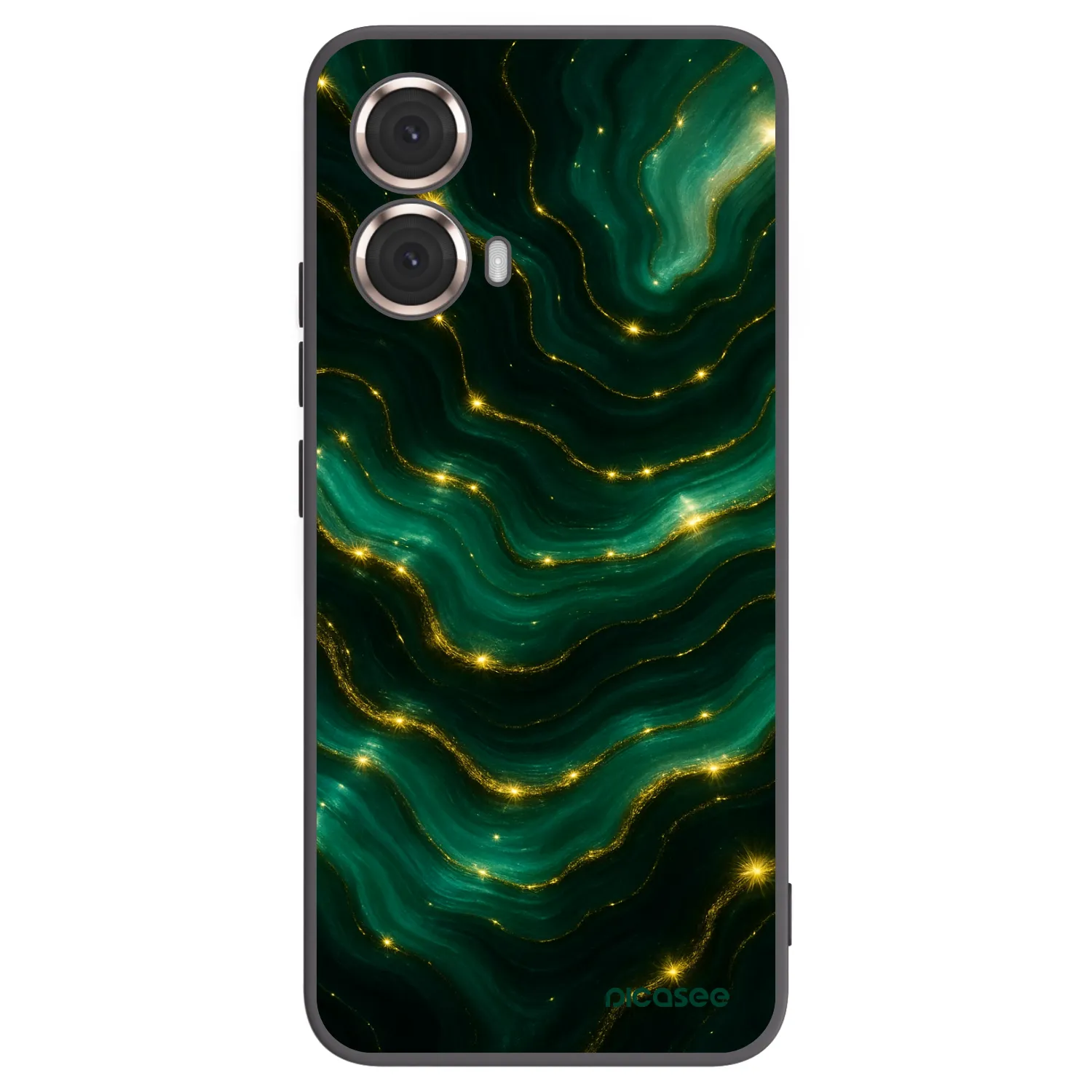 Picasee Μαύρη θήκη σιλικόνης για Motorola Moto G85 - Emerald