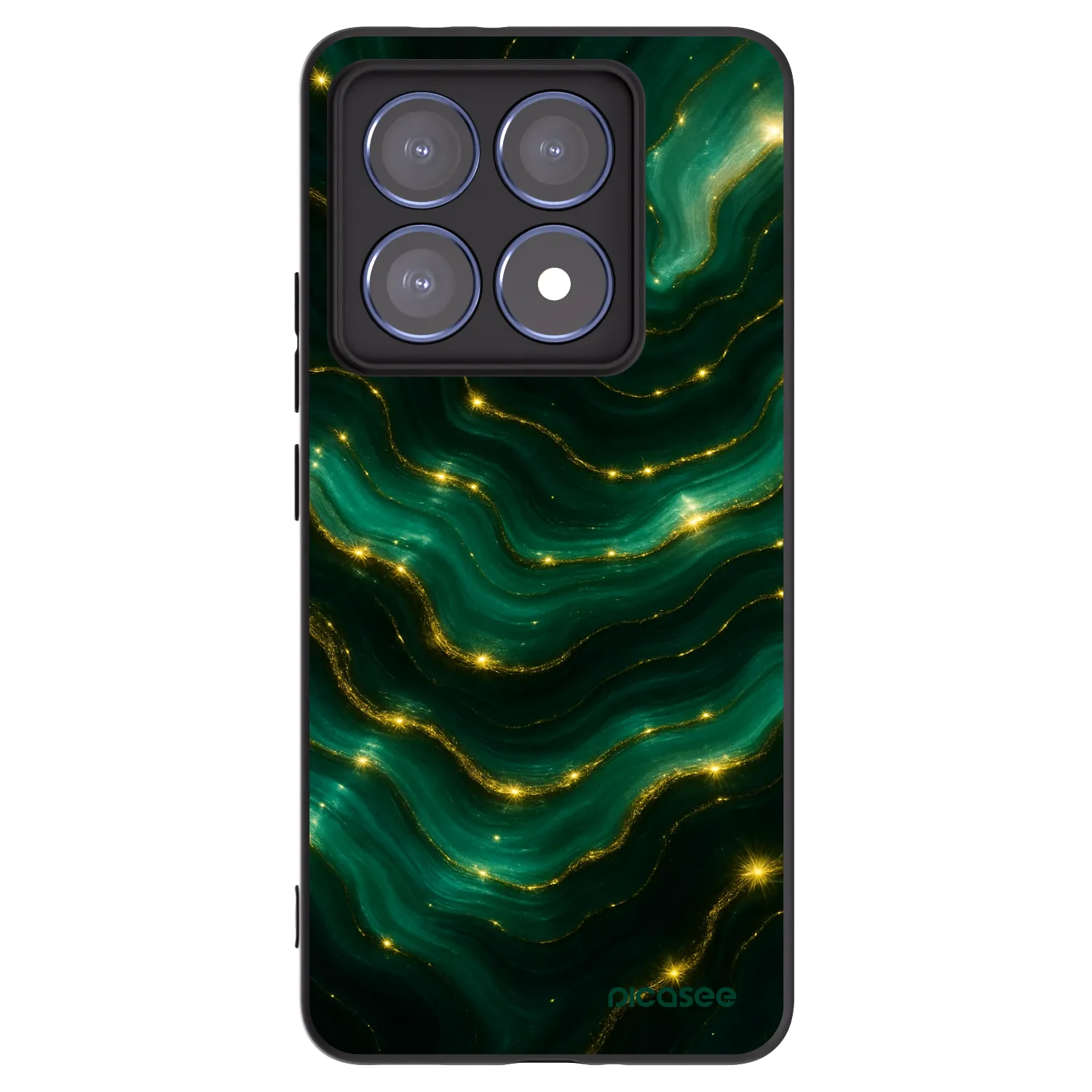 Picasee Μαύρη θήκη σιλικόνης για Xiaomi 14T Pro - Emerald