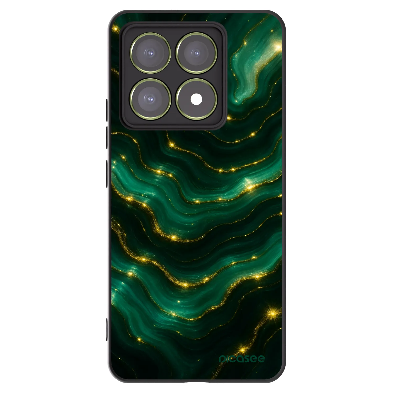 Picasee Μαύρη θήκη σιλικόνης για Xiaomi 14T - Emerald