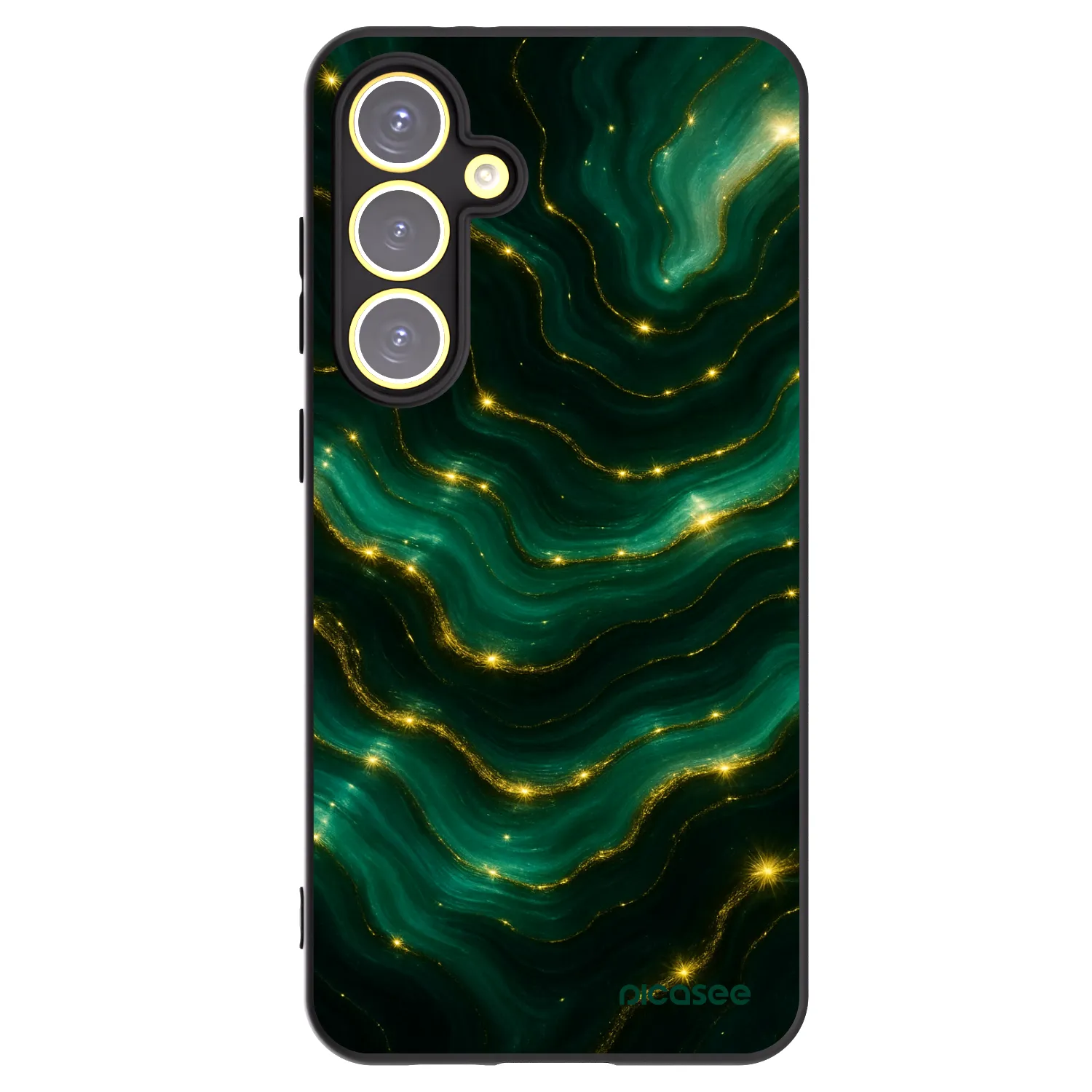 Picasee Μαύρη θήκη σιλικόνης για Samsung Galaxy S24 FE S721B - Emerald