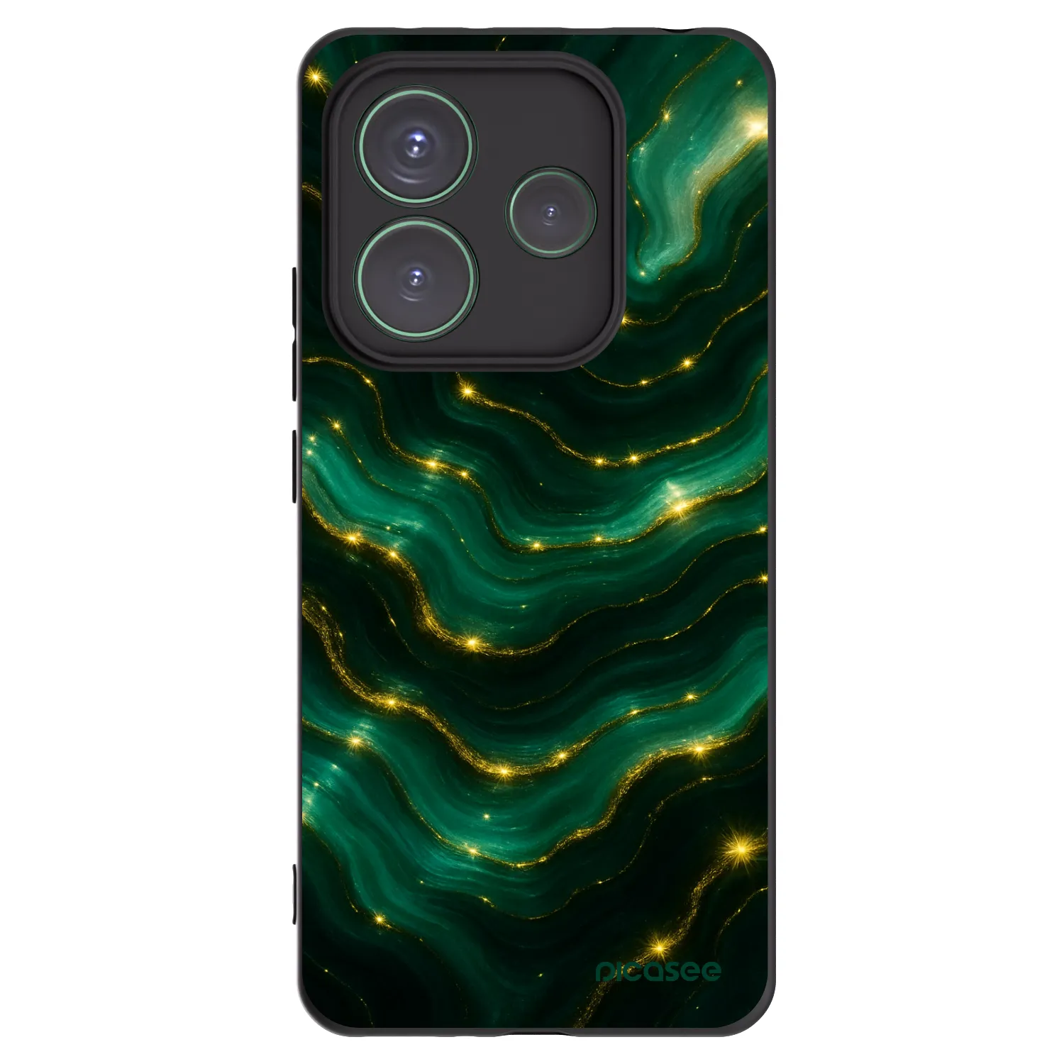 Picasee Μαύρη θήκη σιλικόνης για Xiaomi Redmi Note 14 5G - Emerald