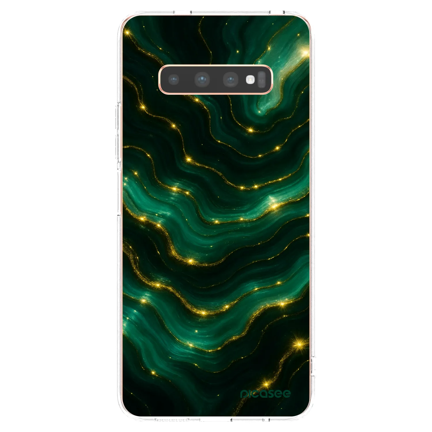 Picasee διαφανής θήκη σιλικόνης Samsung Galaxy S10 Plus G975 - Emerald