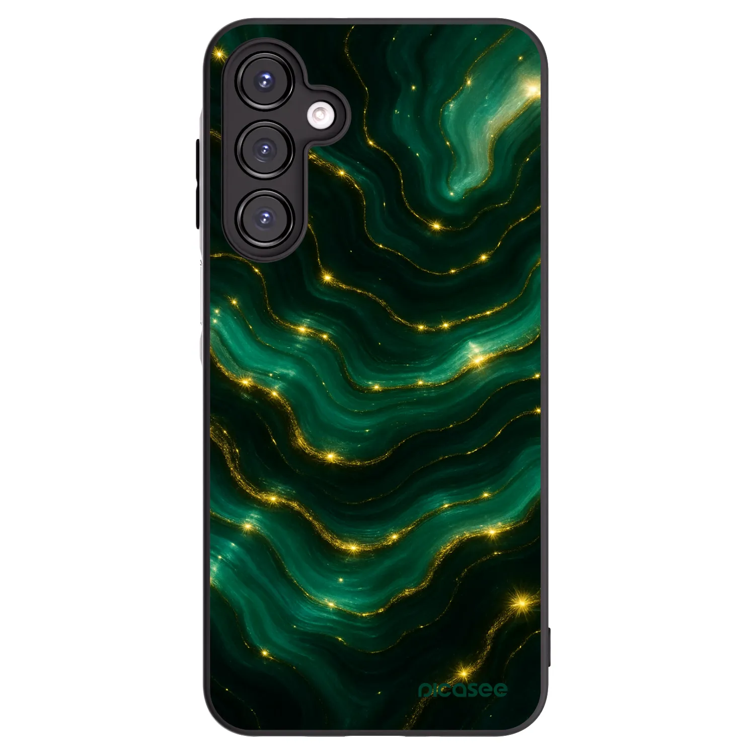 Picasee Μαύρη θήκη σιλικόνης για Samsung Galaxy A16 5G - Emerald