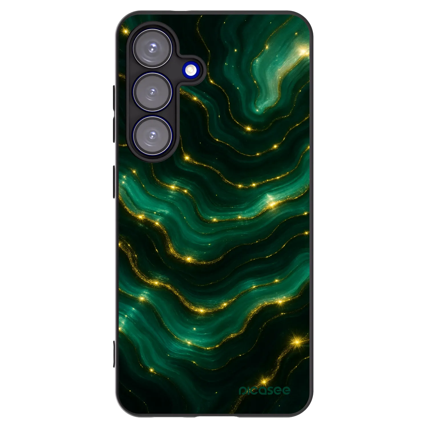 Picasee Μαύρη θήκη σιλικόνης για Samsung Galaxy S25 5G - Emerald