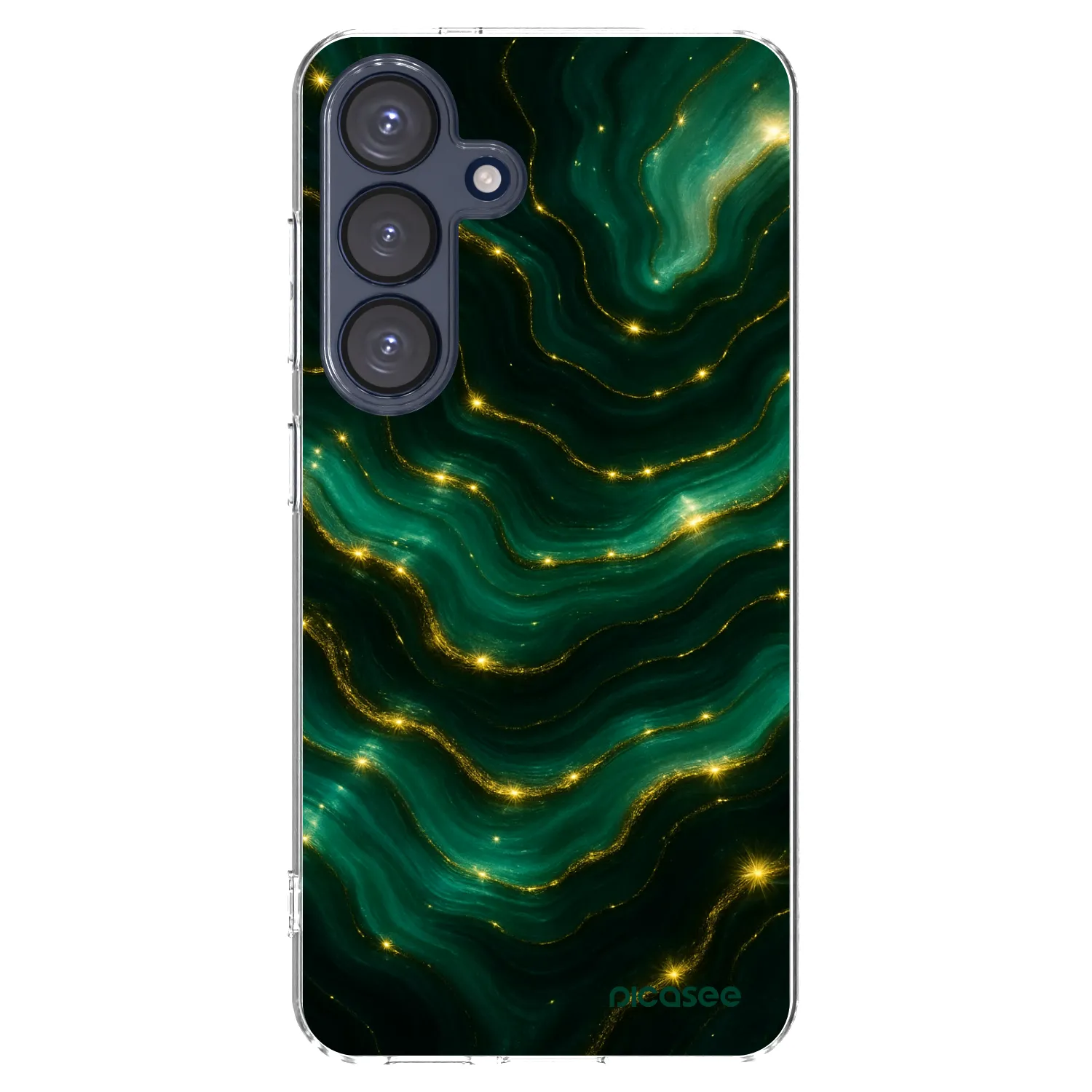 Picasee διαφανής θήκη σιλικόνης Samsung Galaxy S25 5G - Emerald