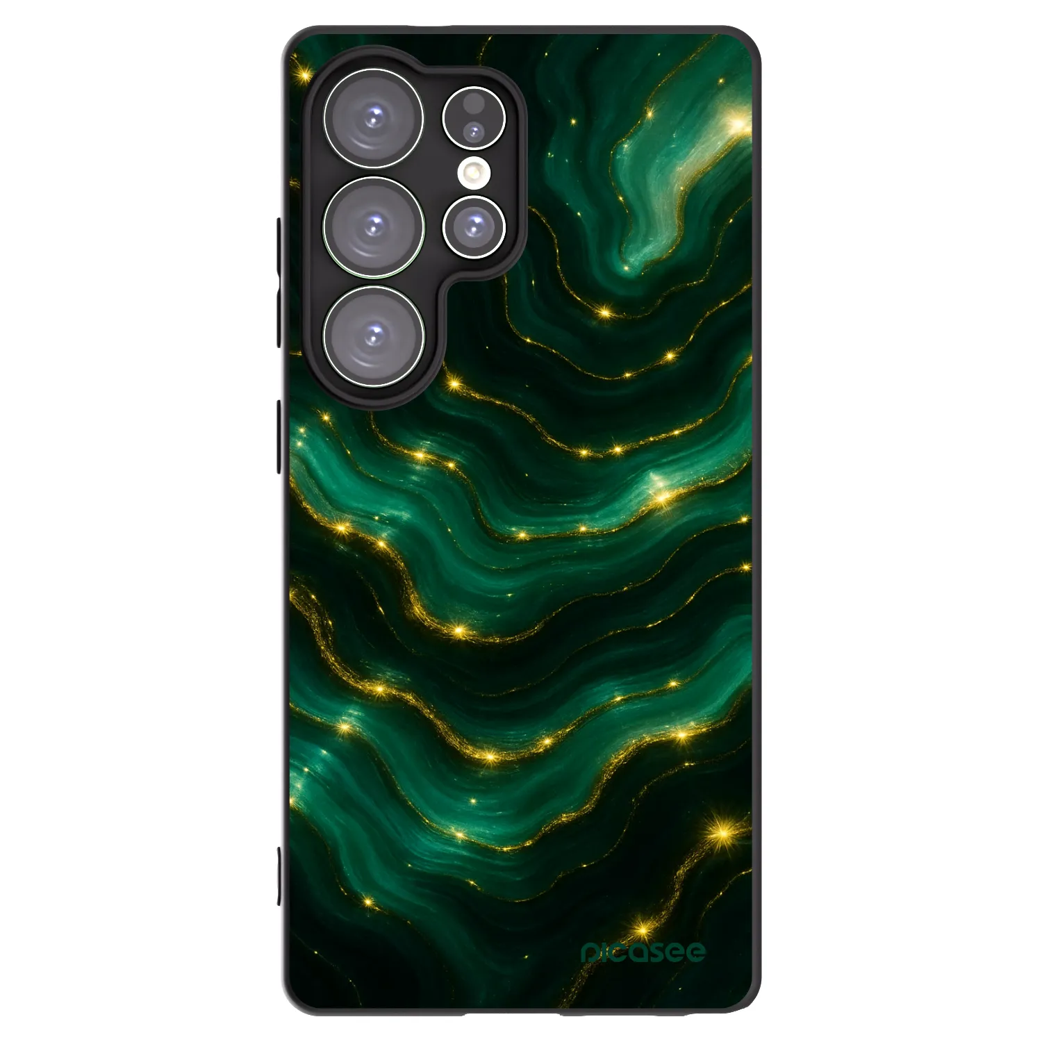 Picasee Μαύρη θήκη σιλικόνης για Samsung Galaxy S25 Ultra 5G - Emerald