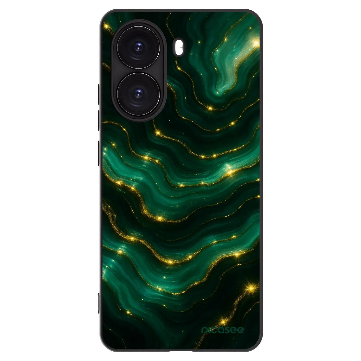 Picasee Μαύρη θήκη σιλικόνης για Xiaomi Poco X7 Pro 5G - Emerald