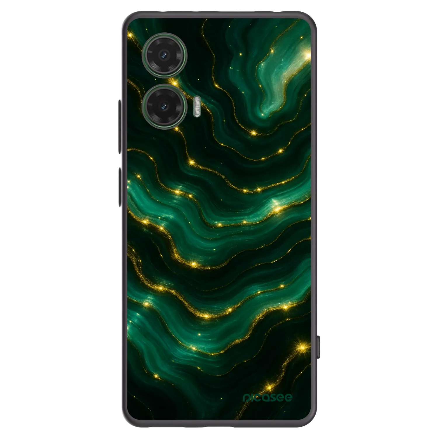 Picasee Μαύρη θήκη σιλικόνης για Motorola Moto G35 5G - Emerald
