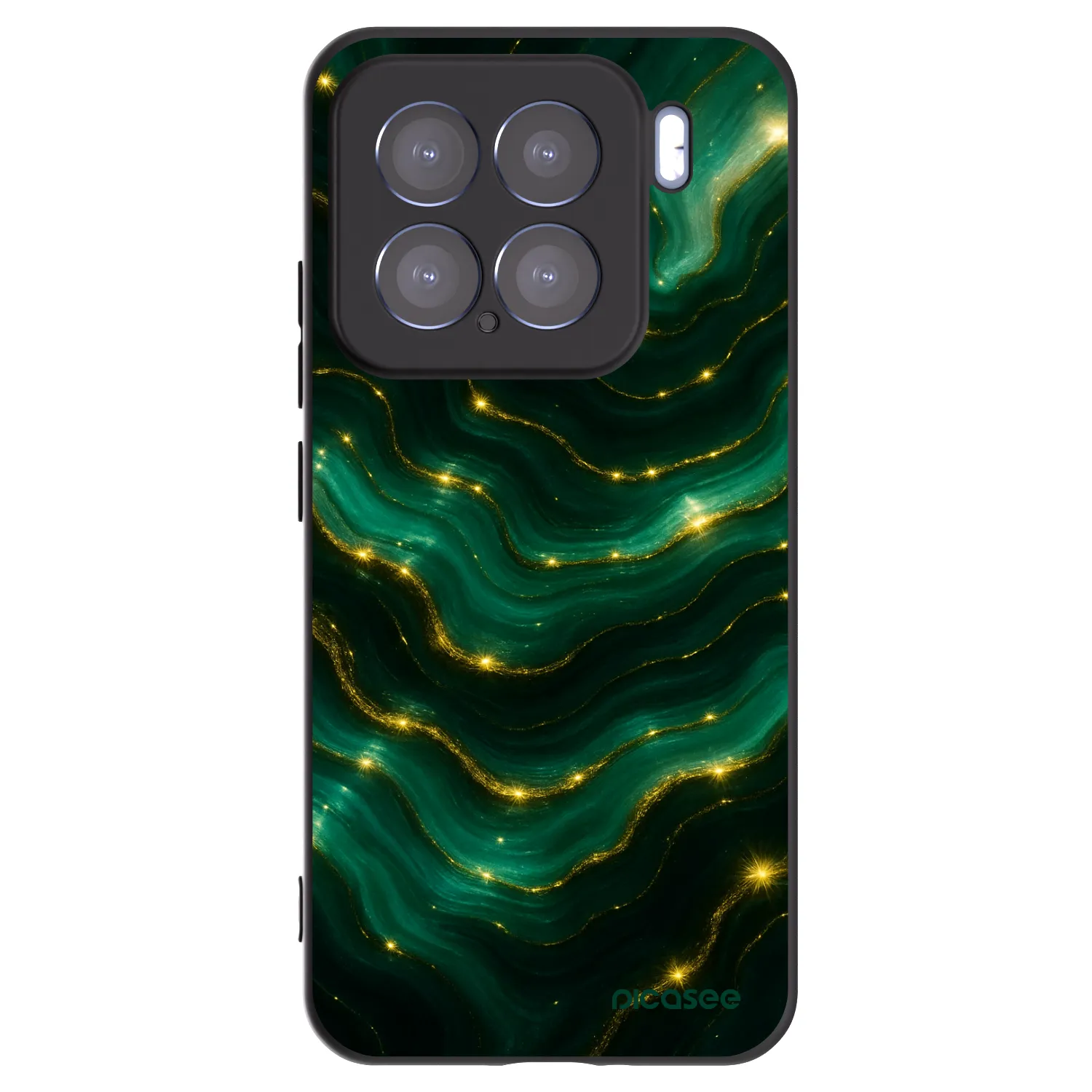 Picasee Μαύρη θήκη σιλικόνης για Xiaomi 15 - Emerald