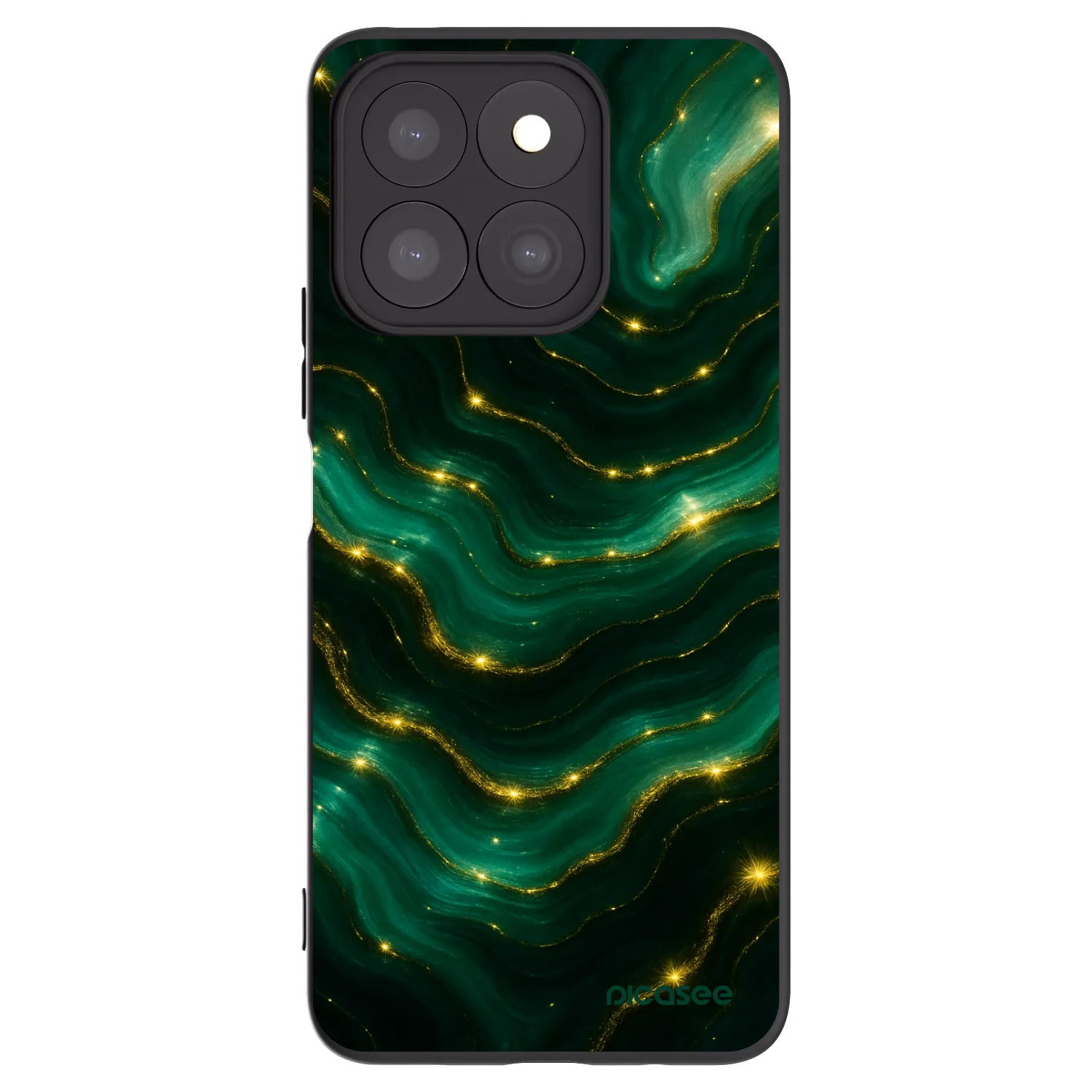 Picasee Μαύρη θήκη σιλικόνης για Honor X8c - Emerald