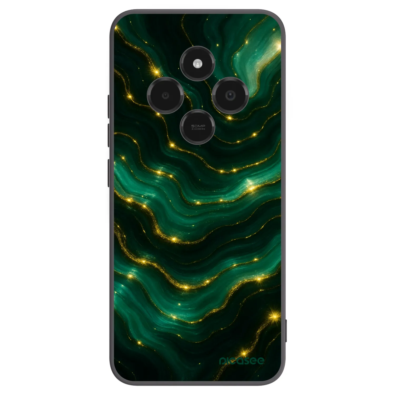 Picasee Μαύρη θήκη σιλικόνης για Xiaomi Poco C75 - Emerald