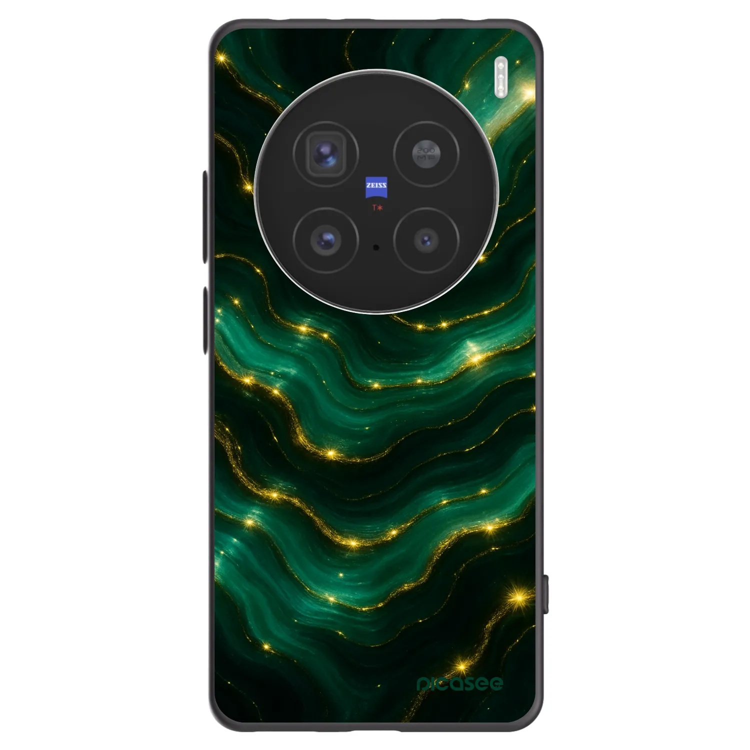 Picasee Μαύρη θήκη σιλικόνης για Vivo X200 Pro - Emerald
