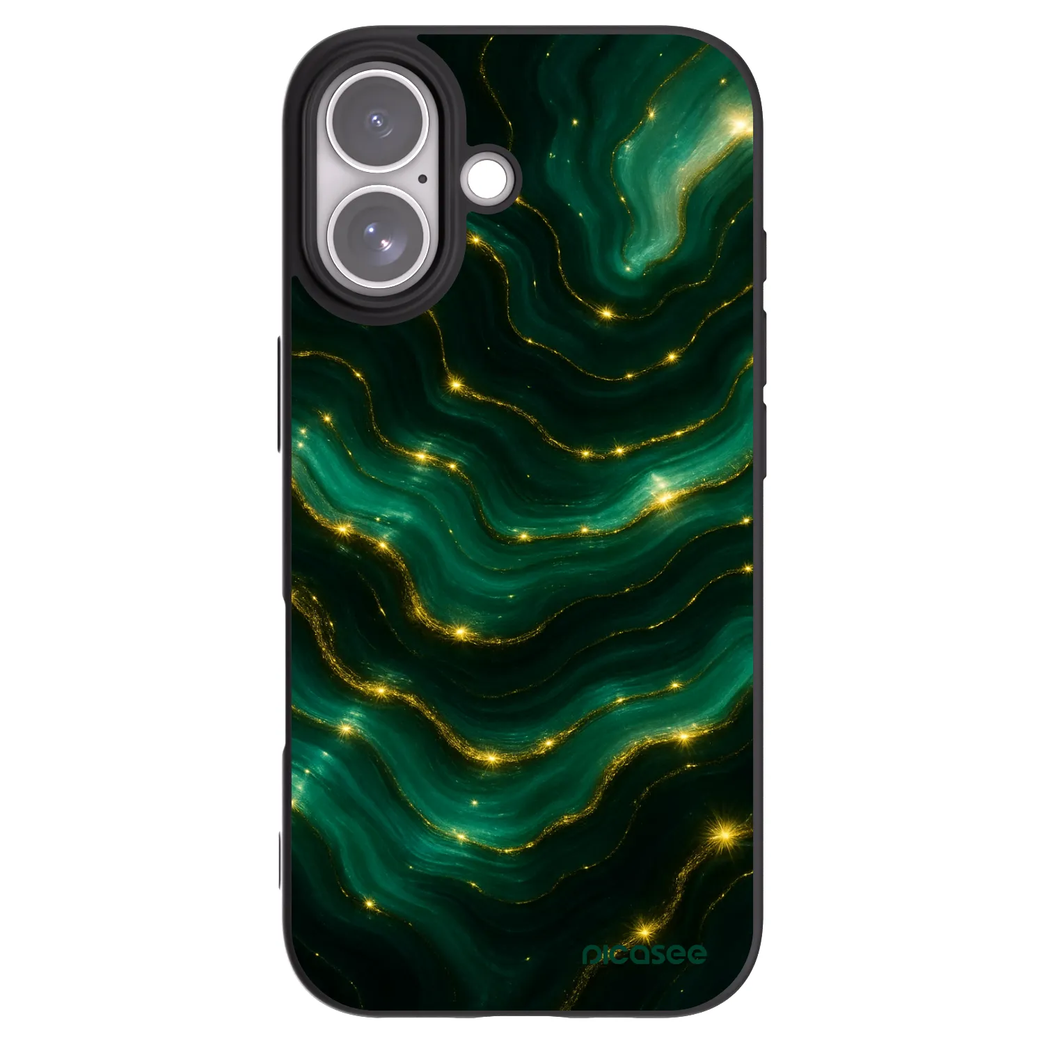 Picasee Μαύρη θήκη σιλικόνης για Apple iPhone 17 - Emerald