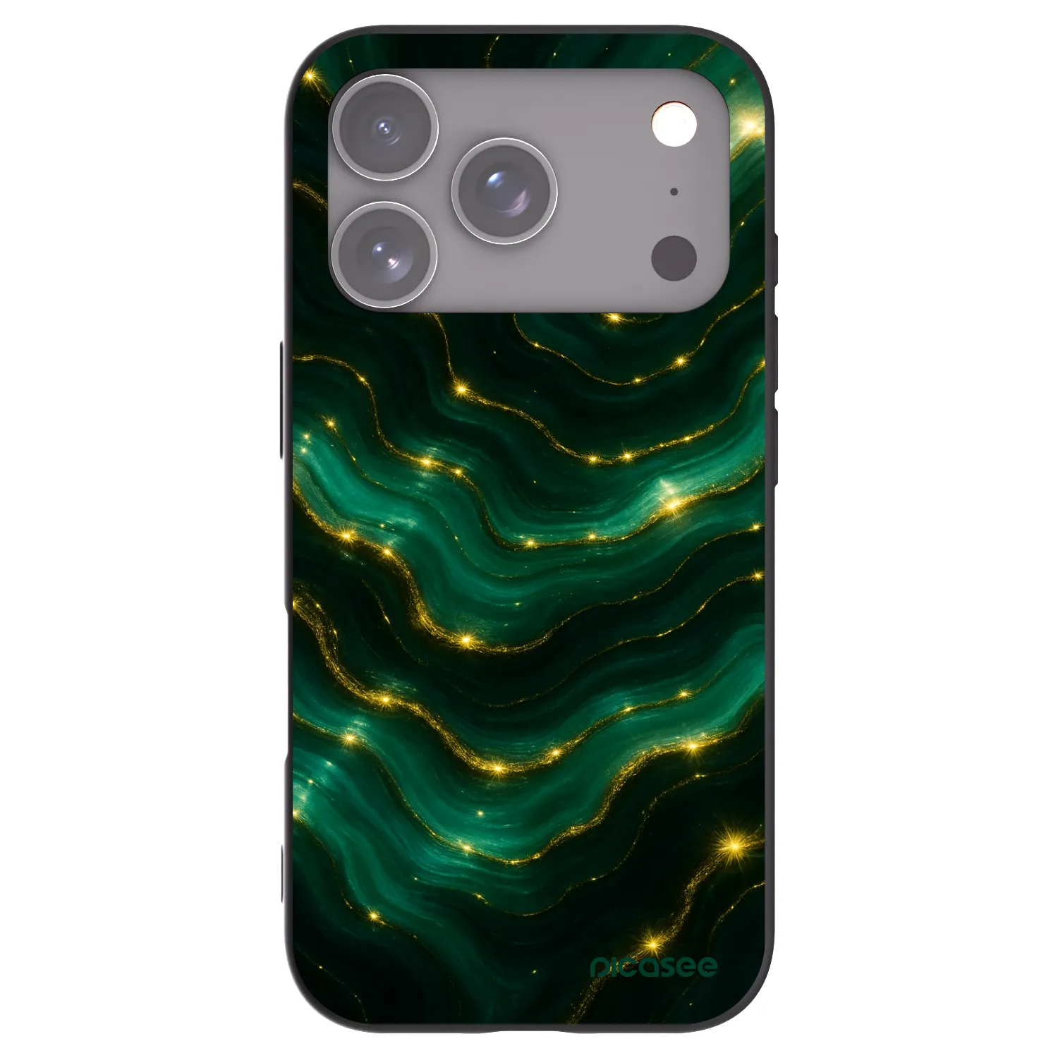 Picasee Μαύρη θήκη σιλικόνης για Apple iPhone 17 Pro - Emerald