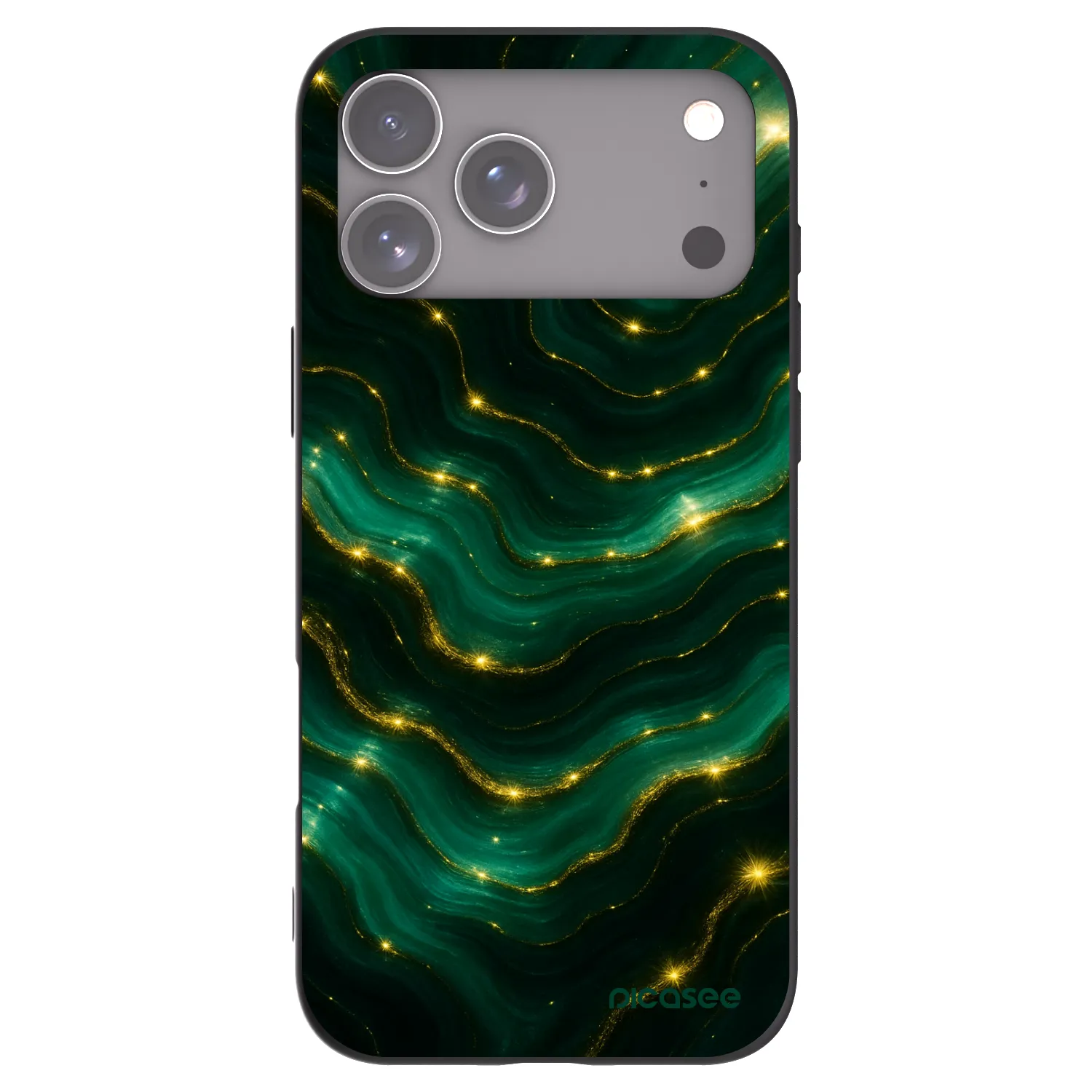 Picasee Μαύρη θήκη σιλικόνης για Apple iPhone 17 Pro Max - Emerald