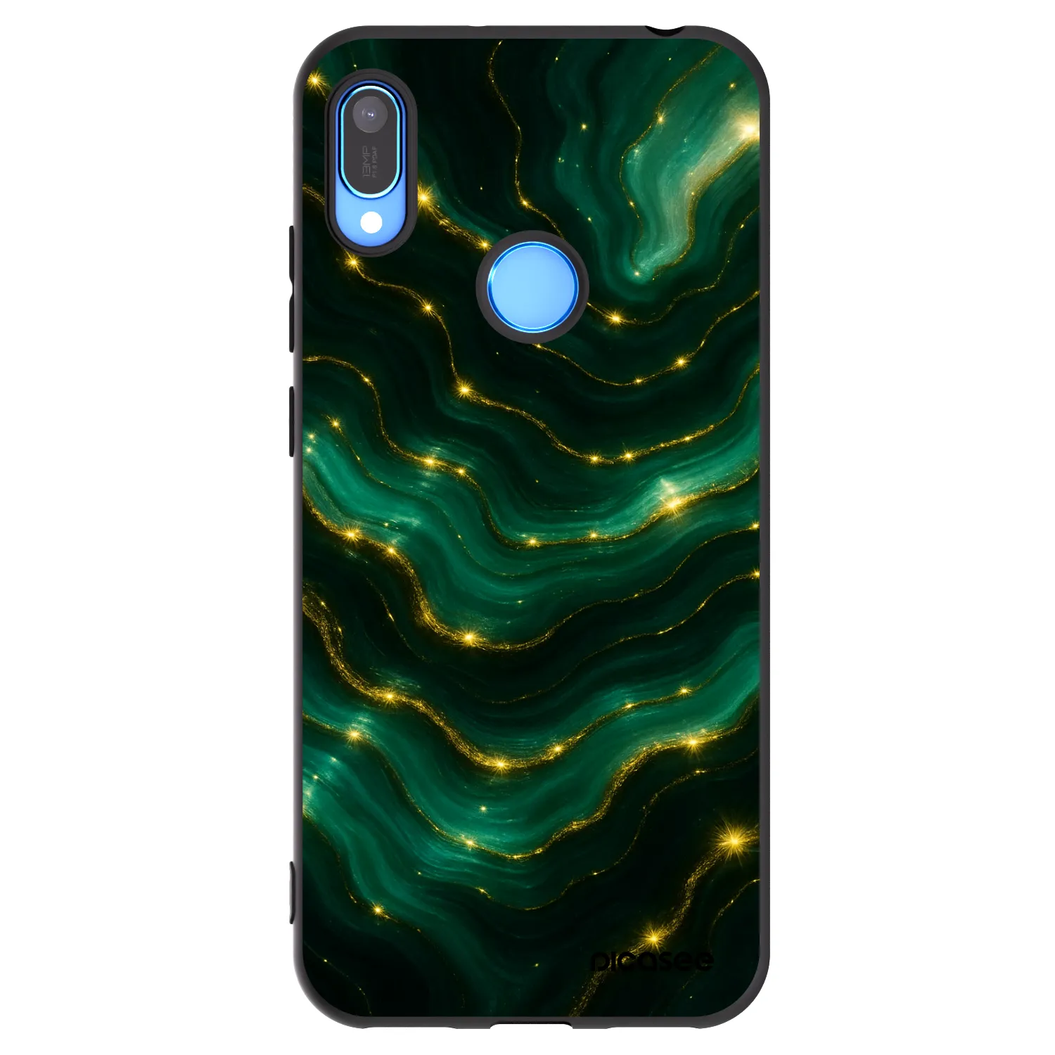 Picasee Μαύρη θήκη σιλικόνης για Huawei Y6 2019 - Emerald