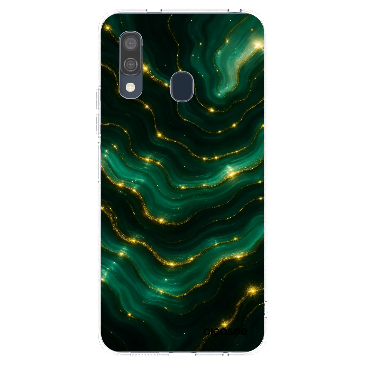 Picasee διαφανής θήκη σιλικόνης Samsung Galaxy A40 A405F - Emerald