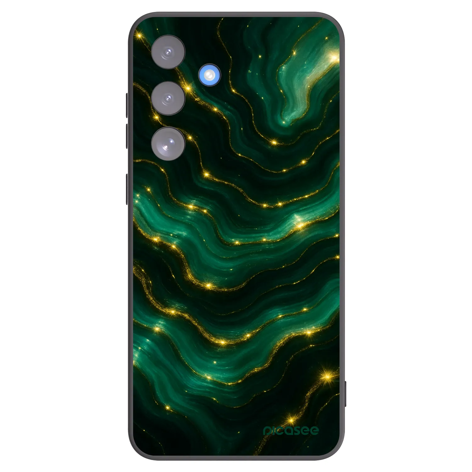 Picasee Μαύρη θήκη σιλικόνης για Samsung Galaxy S25 FE 5G - Emerald