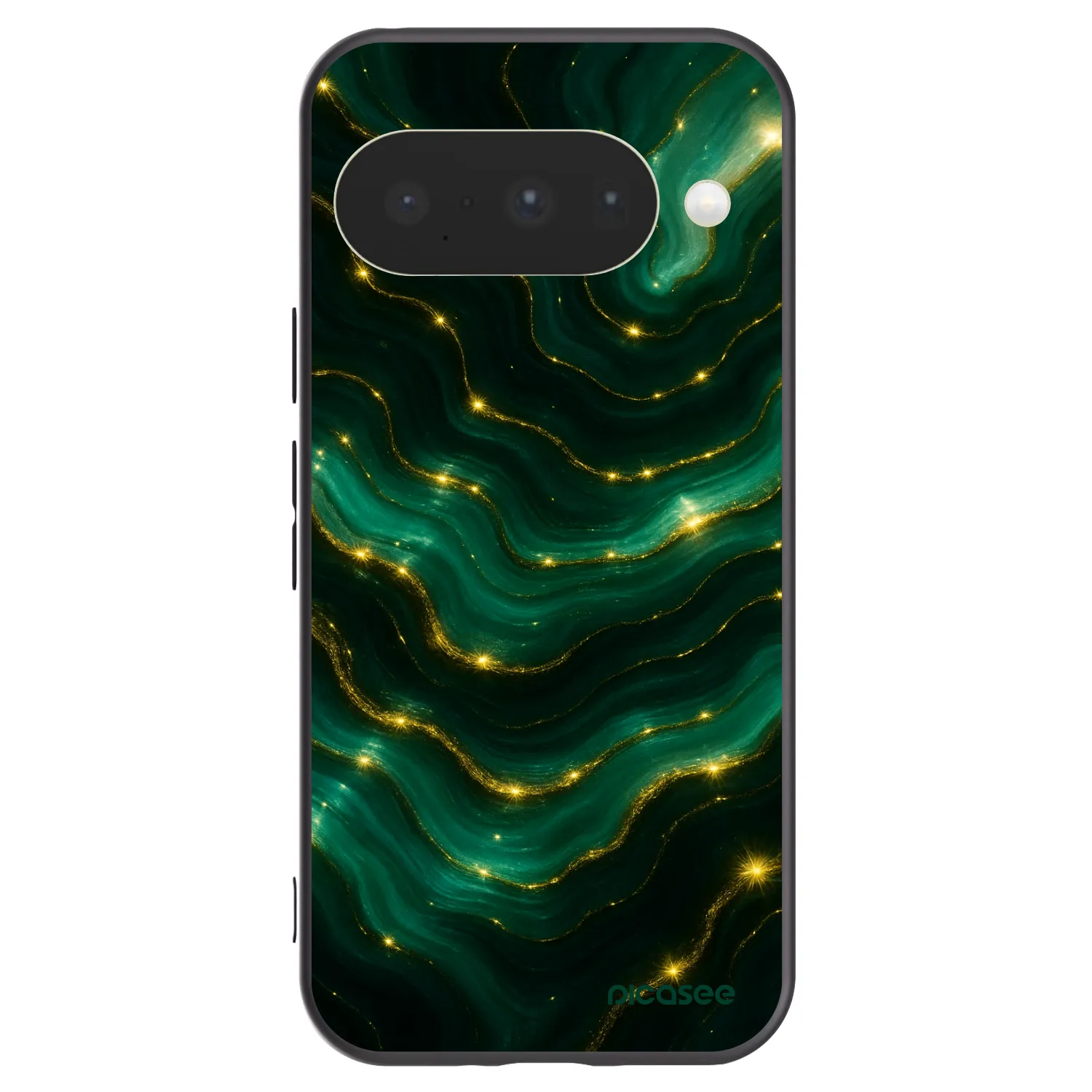 Picasee Μαύρη θήκη σιλικόνης για Google Pixel 10 - Emerald