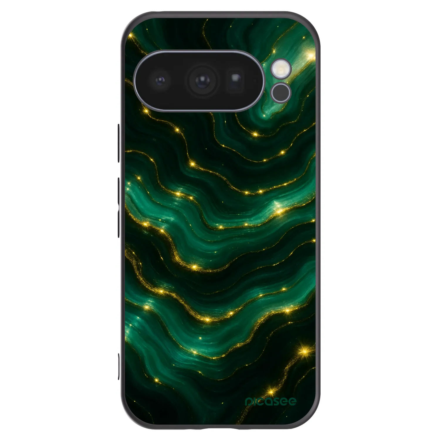 Picasee Μαύρη θήκη σιλικόνης για Google Pixel 10 Pro - Emerald