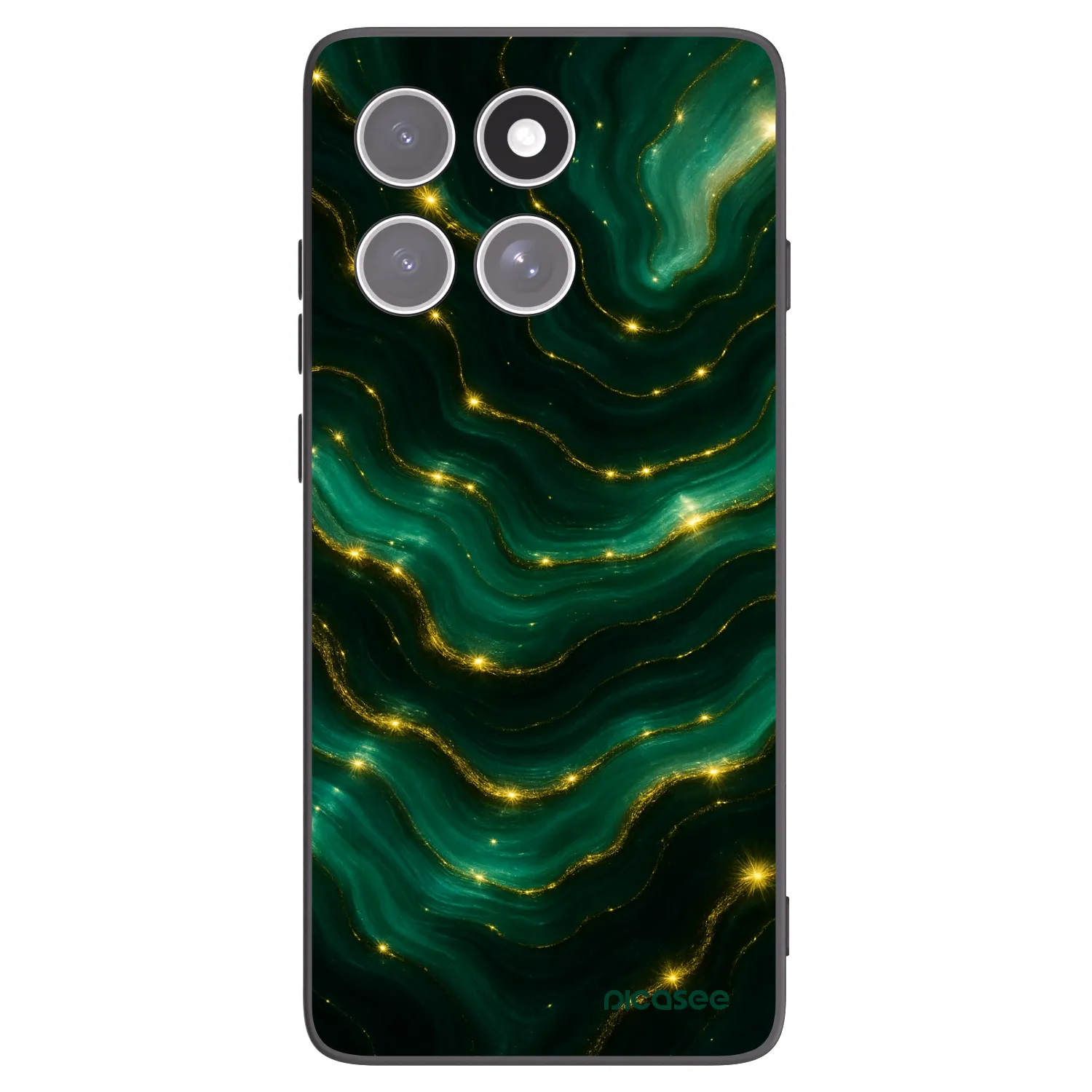 Picasee Μαύρη θήκη σιλικόνης για Motorola Edge 60 Fusion - Emerald