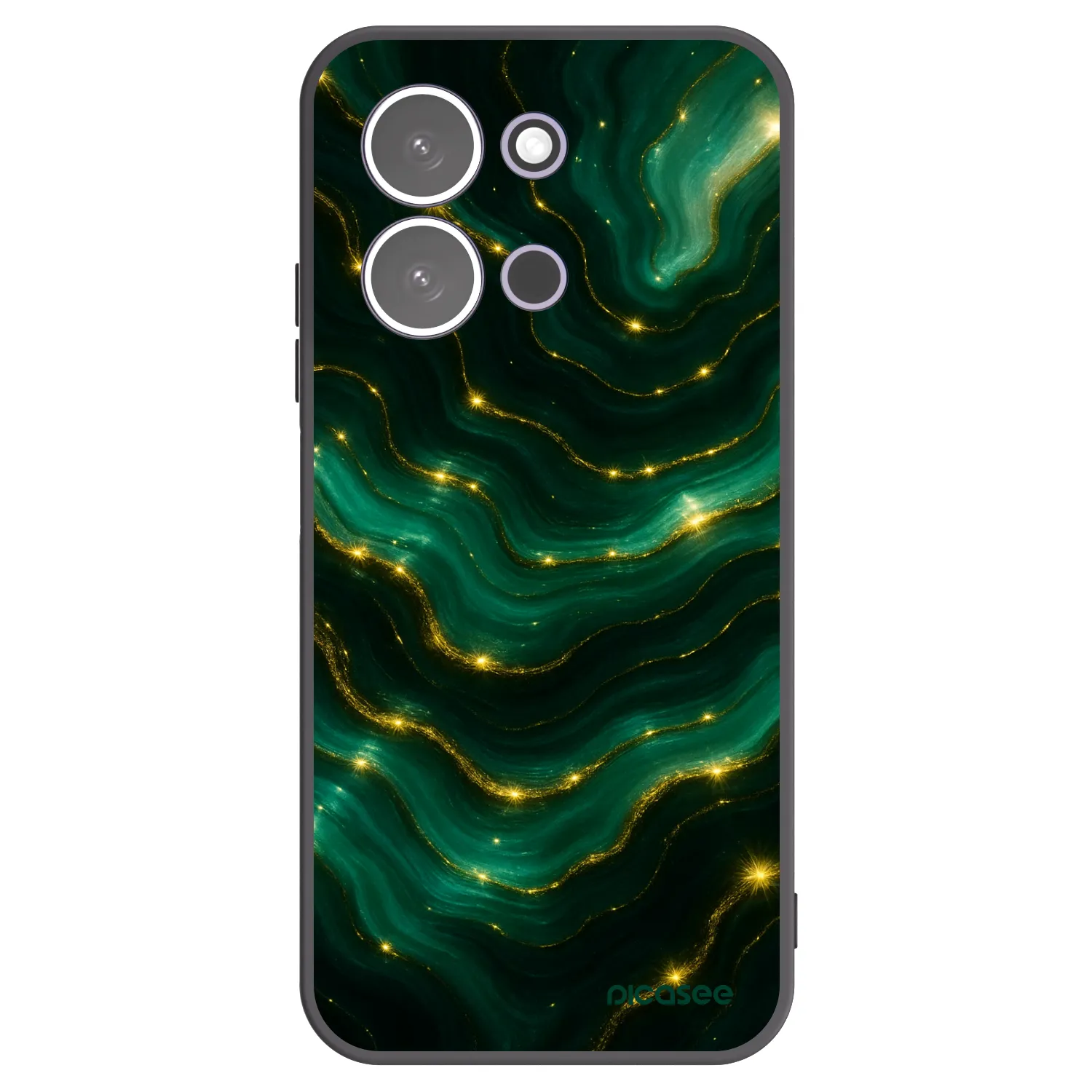 Picasee Μαύρη θήκη σιλικόνης για Xiaomi Redmi 15C 5G - Emerald