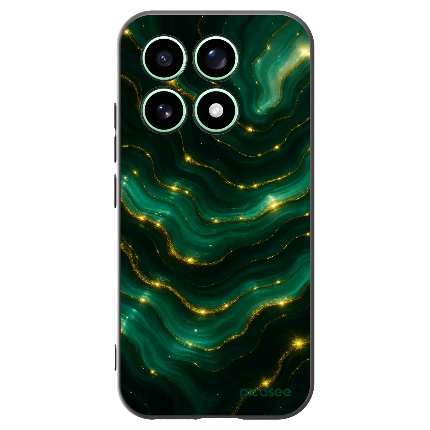Picasee Μαύρη θήκη σιλικόνης για Xiaomi 17 - Emerald