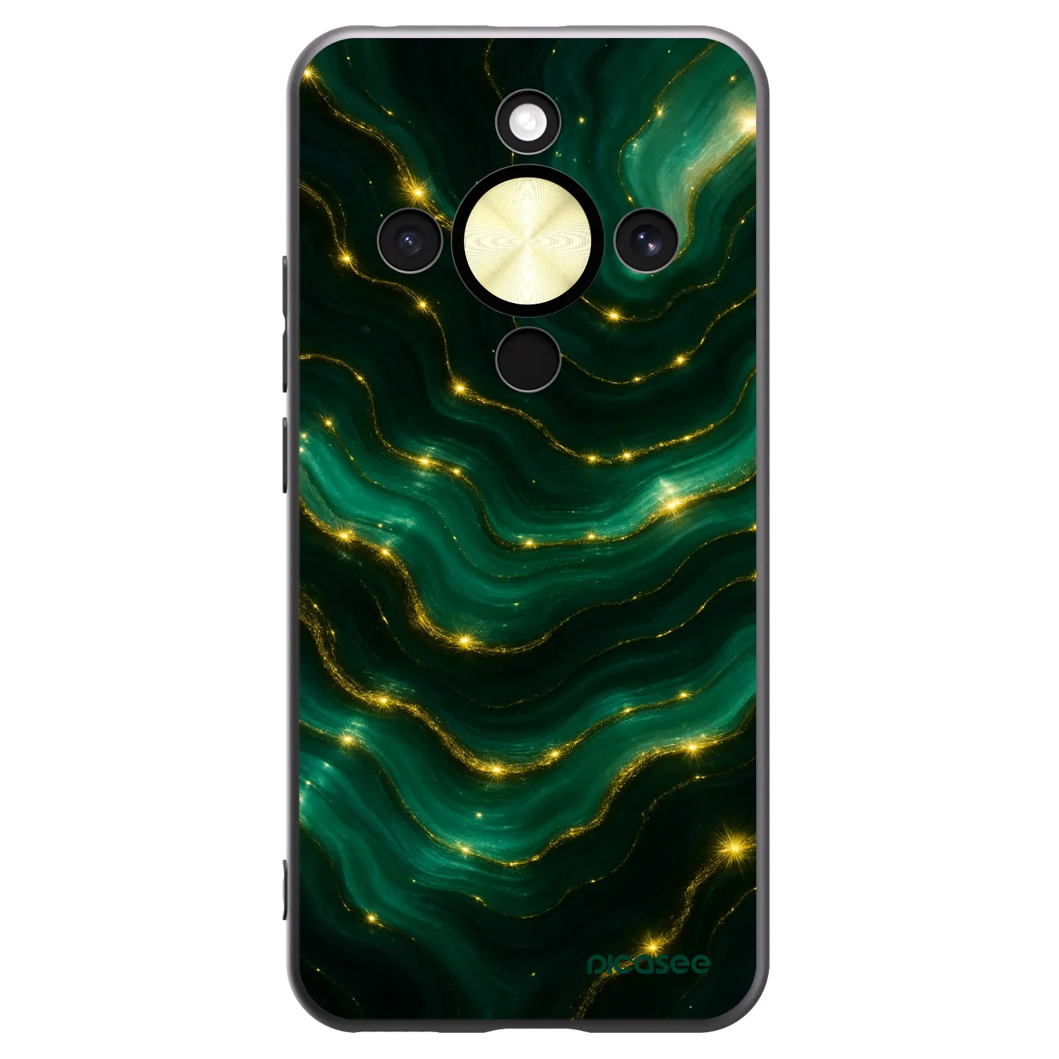 Picasee Μαύρη θήκη σιλικόνης για Honor Magic8 Lite 5G - Emerald
