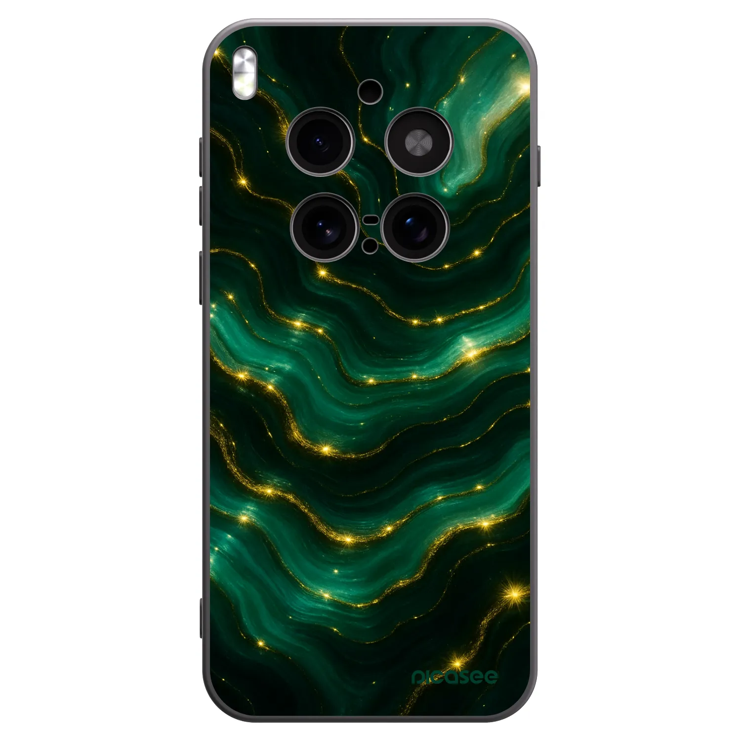 Picasee Μαύρη θήκη σιλικόνης για Vivo X300 Pro - Emerald