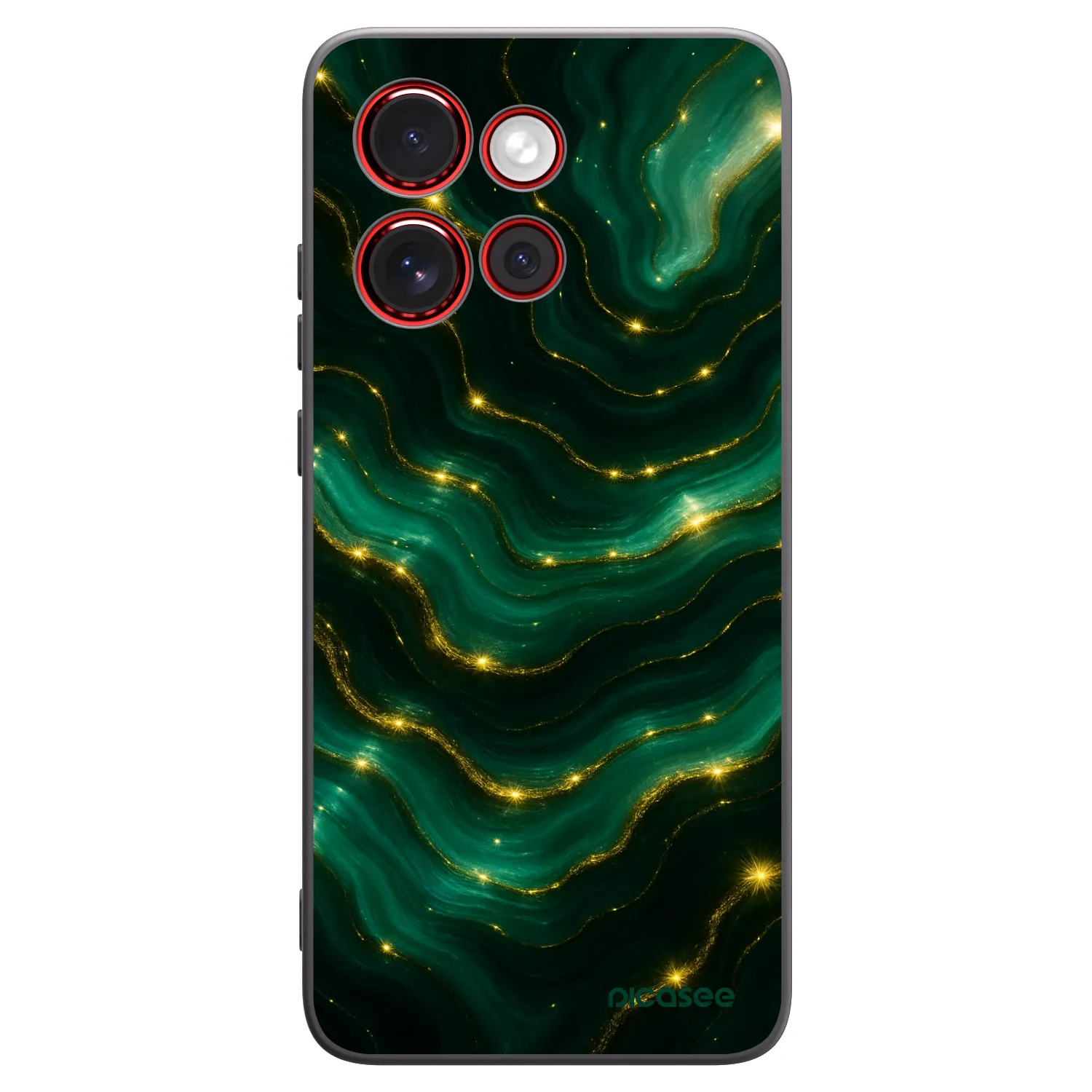 Picasee Μαύρη θήκη σιλικόνης για Motorola Edge 60 Neo 5G - Emerald